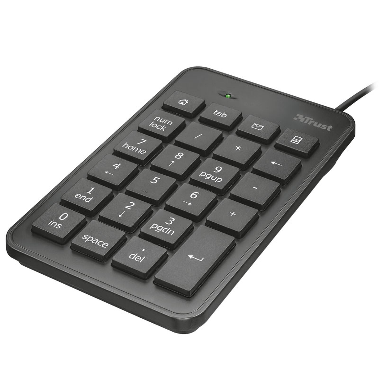 Clavier Numérique USB 19 Touches - Pave Numérique Portable Pour PC Bureau Et Portable - Plug & Play - Noir