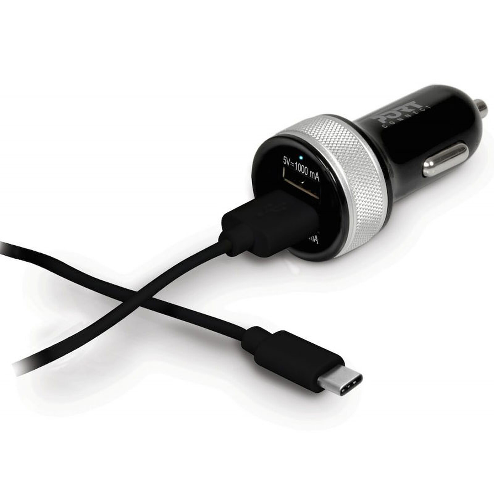 Port Connect 2x USB Car Charger + Câble USB-C - USB - Garantie 3