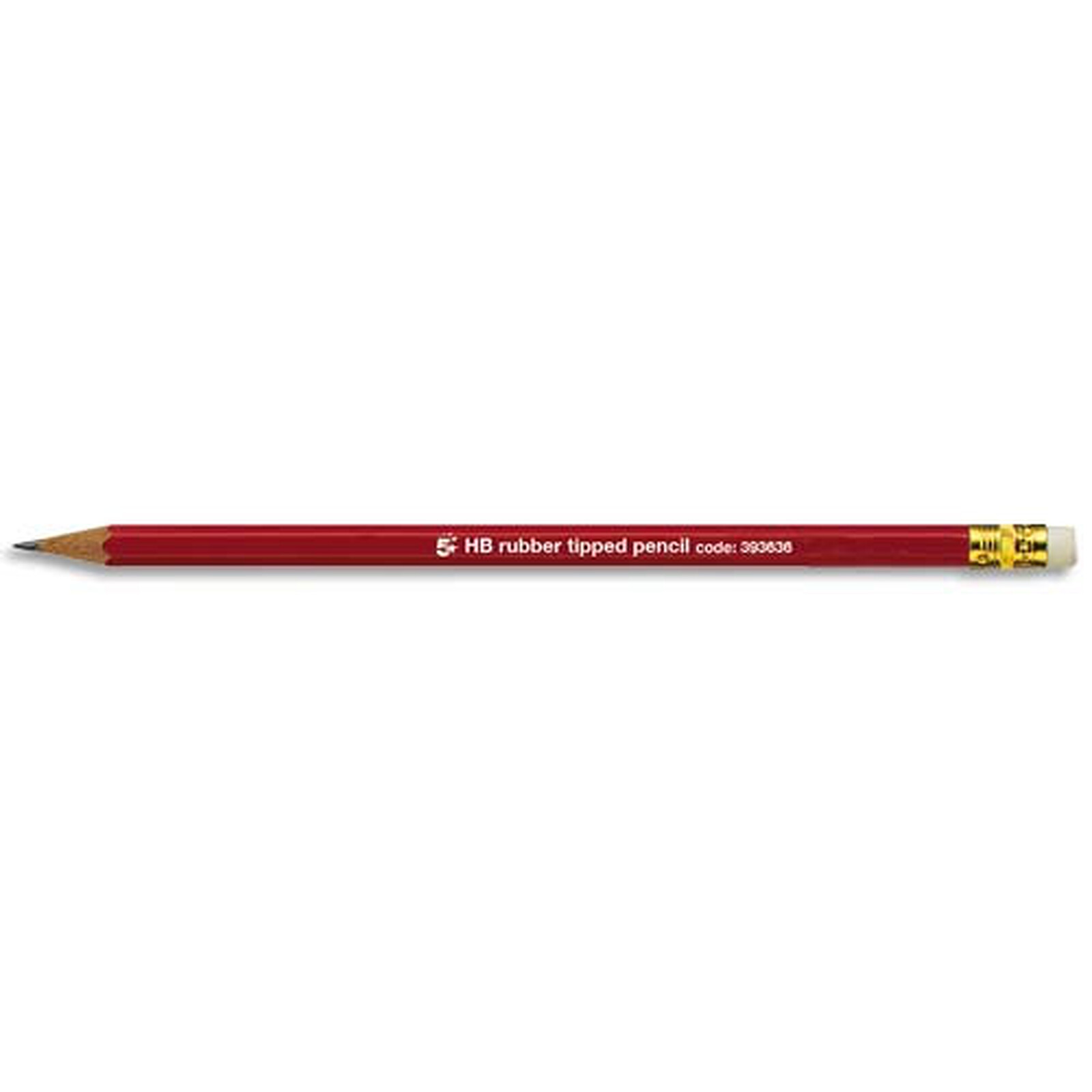 Crayon graphite HB embout gomme, Pas Cher