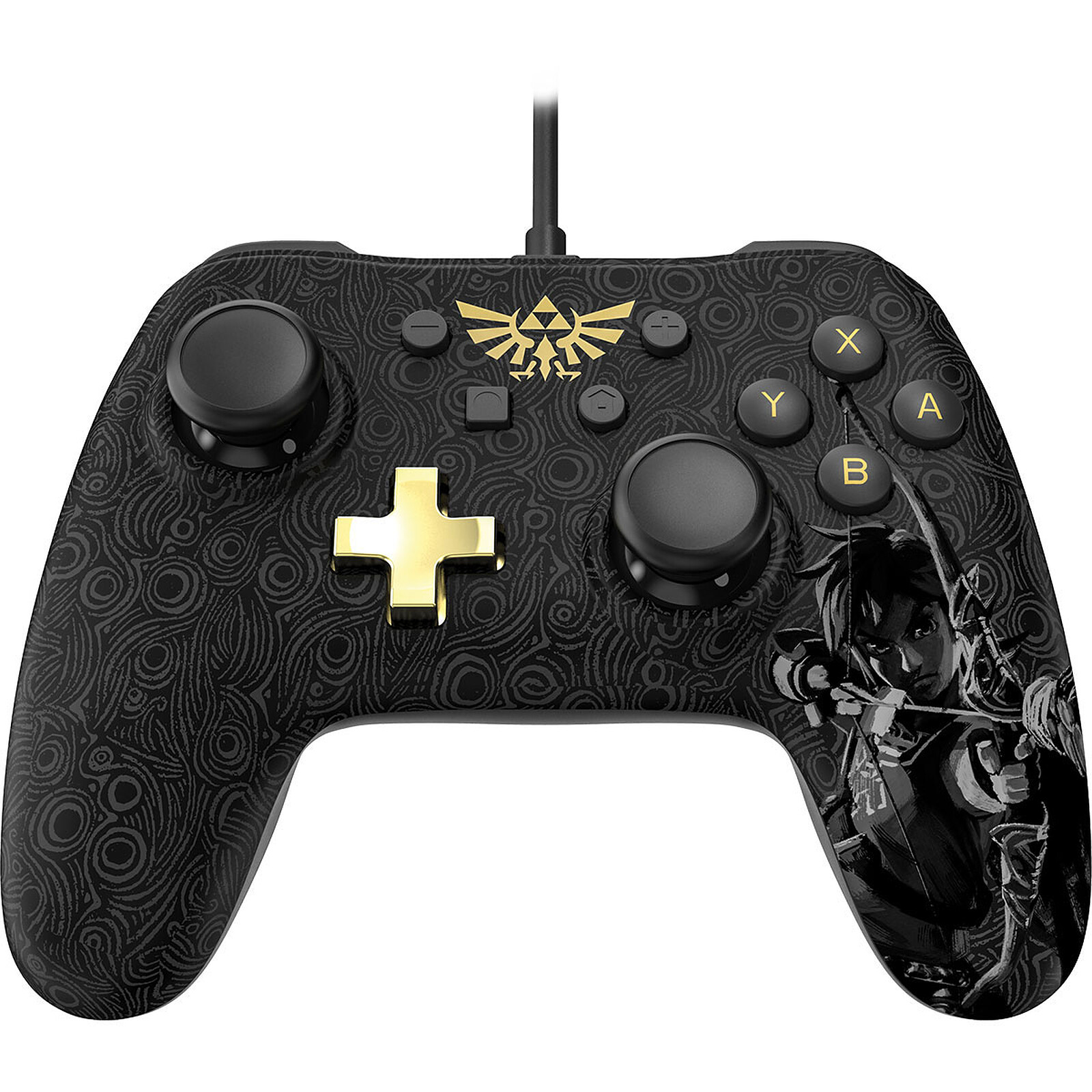 Power a manette switch wired controller zelda link POW0617885018060 -  Conforama