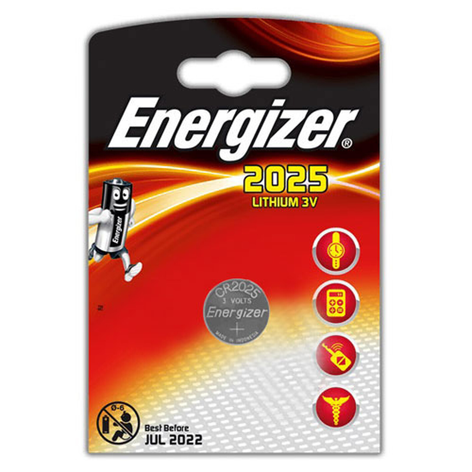 Energizer Pila de botón Miniature Lithium CR2025 3V 163 mAh no recargable  Pack 2 unid - Pilas Desechables Kalamazoo