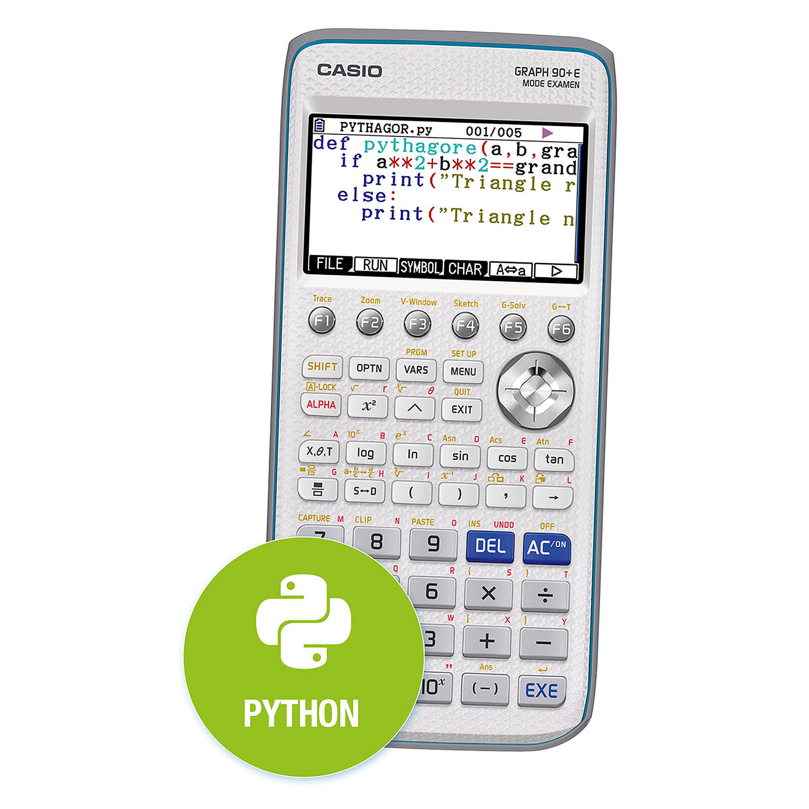 Casio Graph 90 E Examination Mode PYTHON Language - Calculator - LDLC  3-year warranty