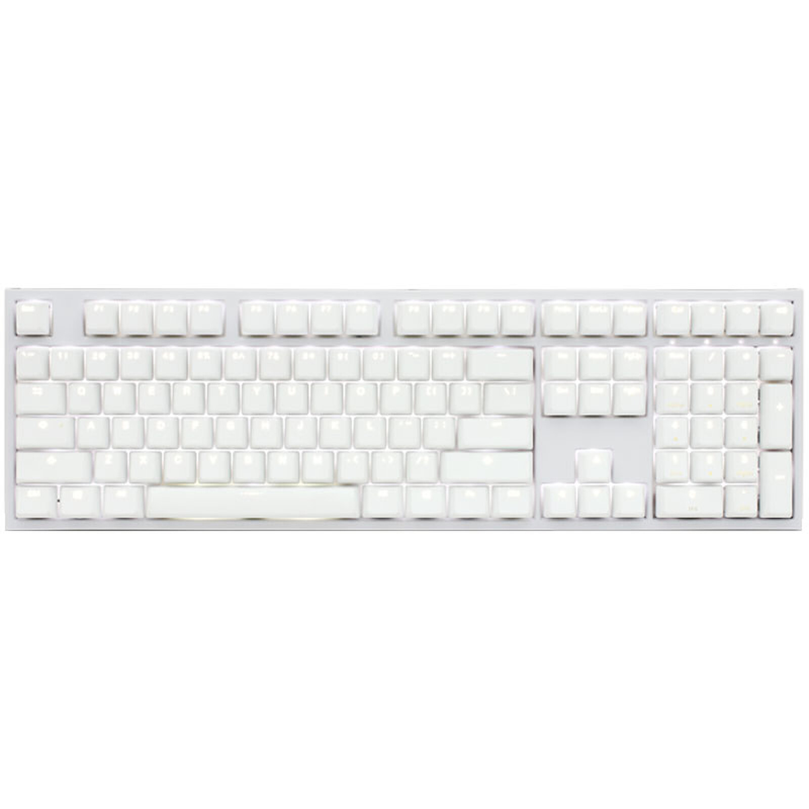 Ducky Channel One 2 Backlit (coloris blanc - Cherry MX Speed Silver - LEDs blanches)