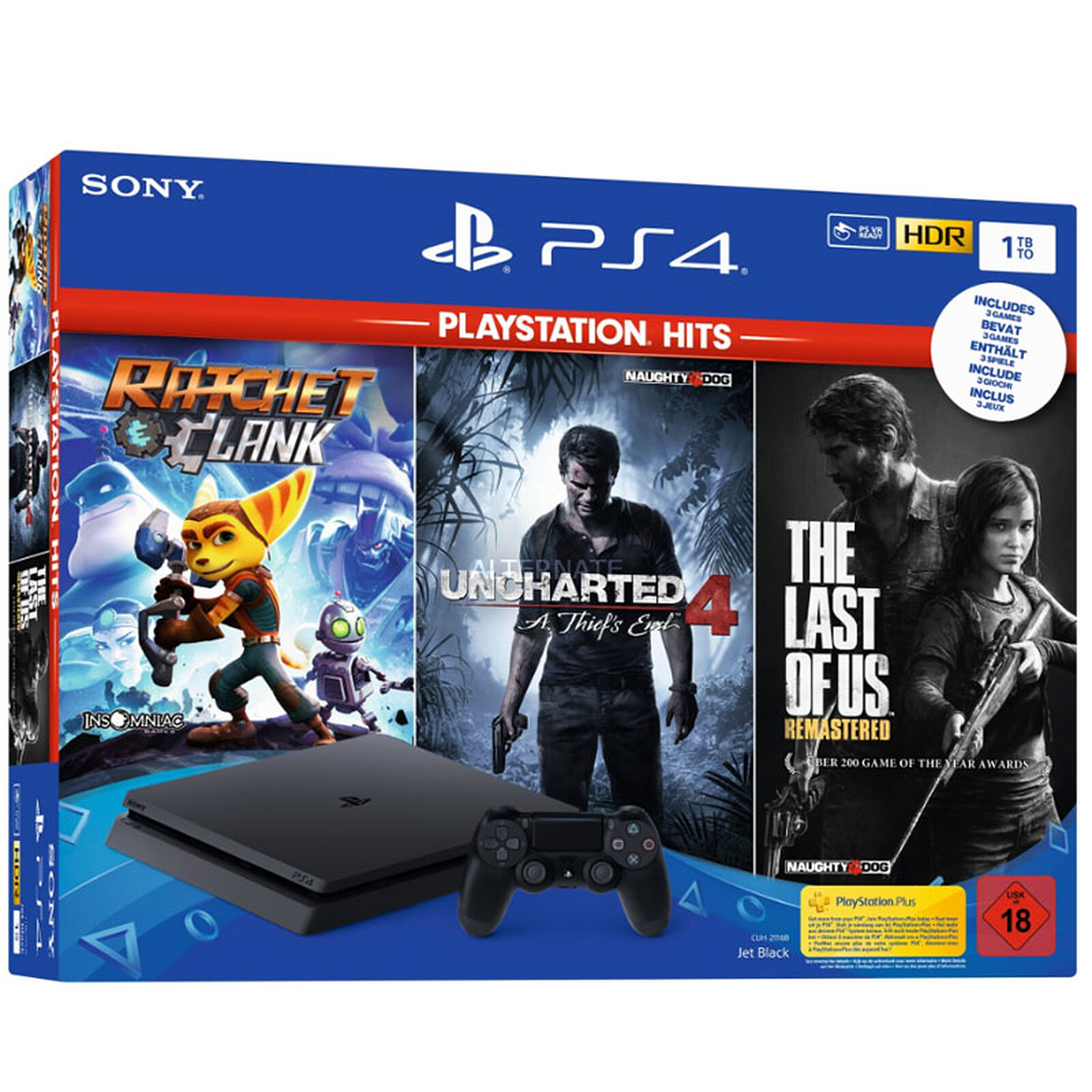Mujer joven Reconocimiento esclavo Sony PlayStation 4 Slim (1 TB) + The Last of Us + Uncharted 4 + Ratched &  Clank - Sony Interactive Entertainment en LDLC | ¡Musericordia!