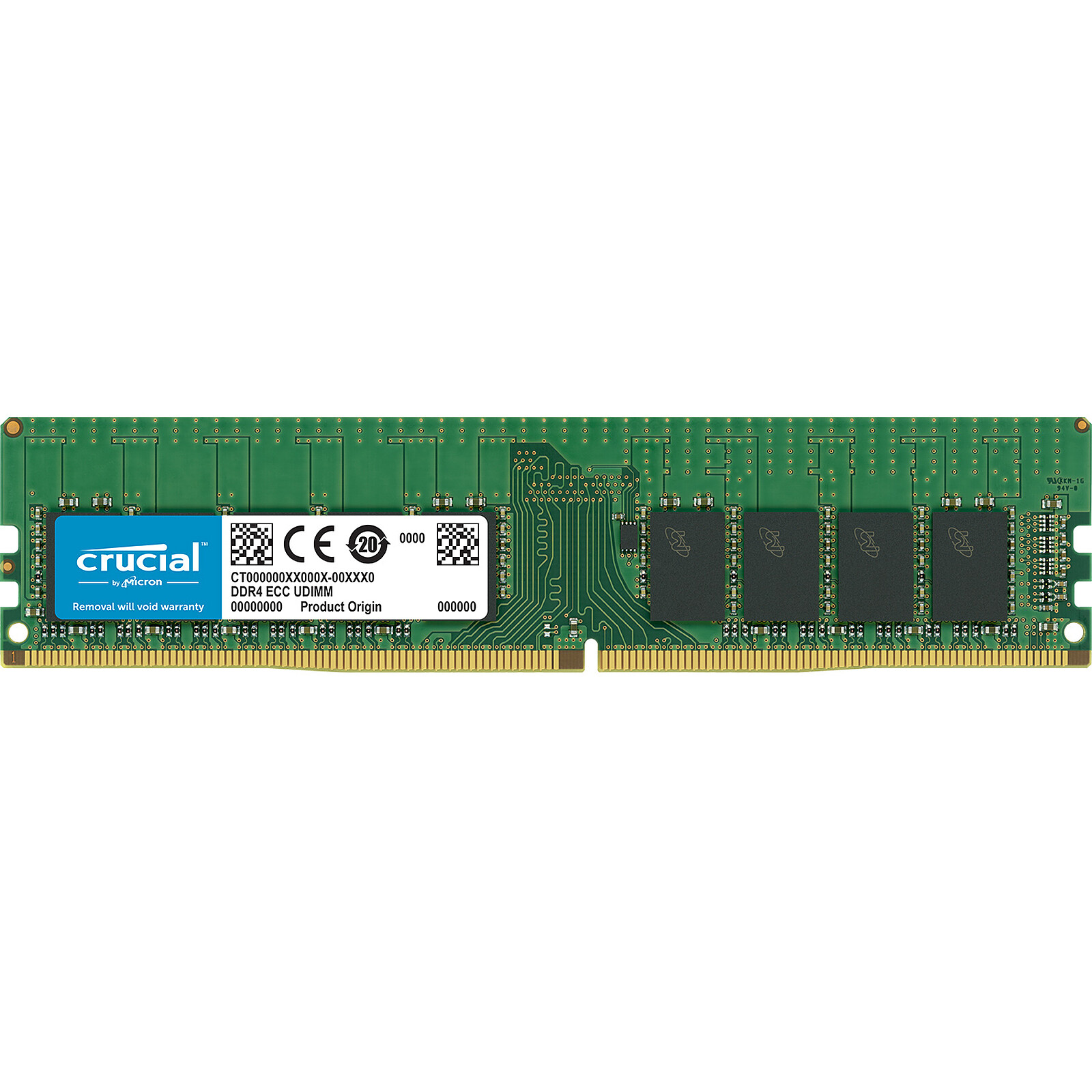 Micron DDR4 ECC UDIMM 32 Go 3200 MHz CL22 2Rx8 - Mémoire PC - LDLC