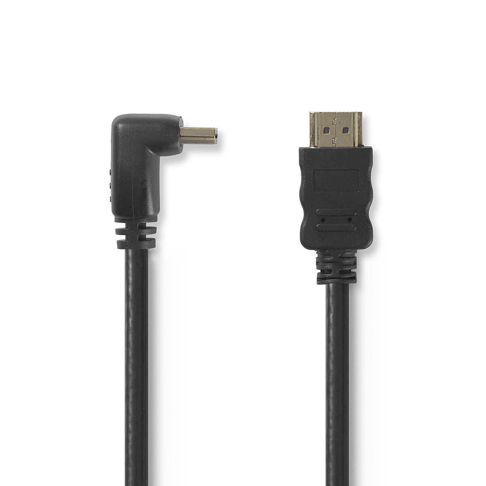 Nedis Câble HDMI coudé à 90° haute vitesse avec Ethernet Noir (1.5 mètre) -  HDMI - Garantie 3 ans LDLC