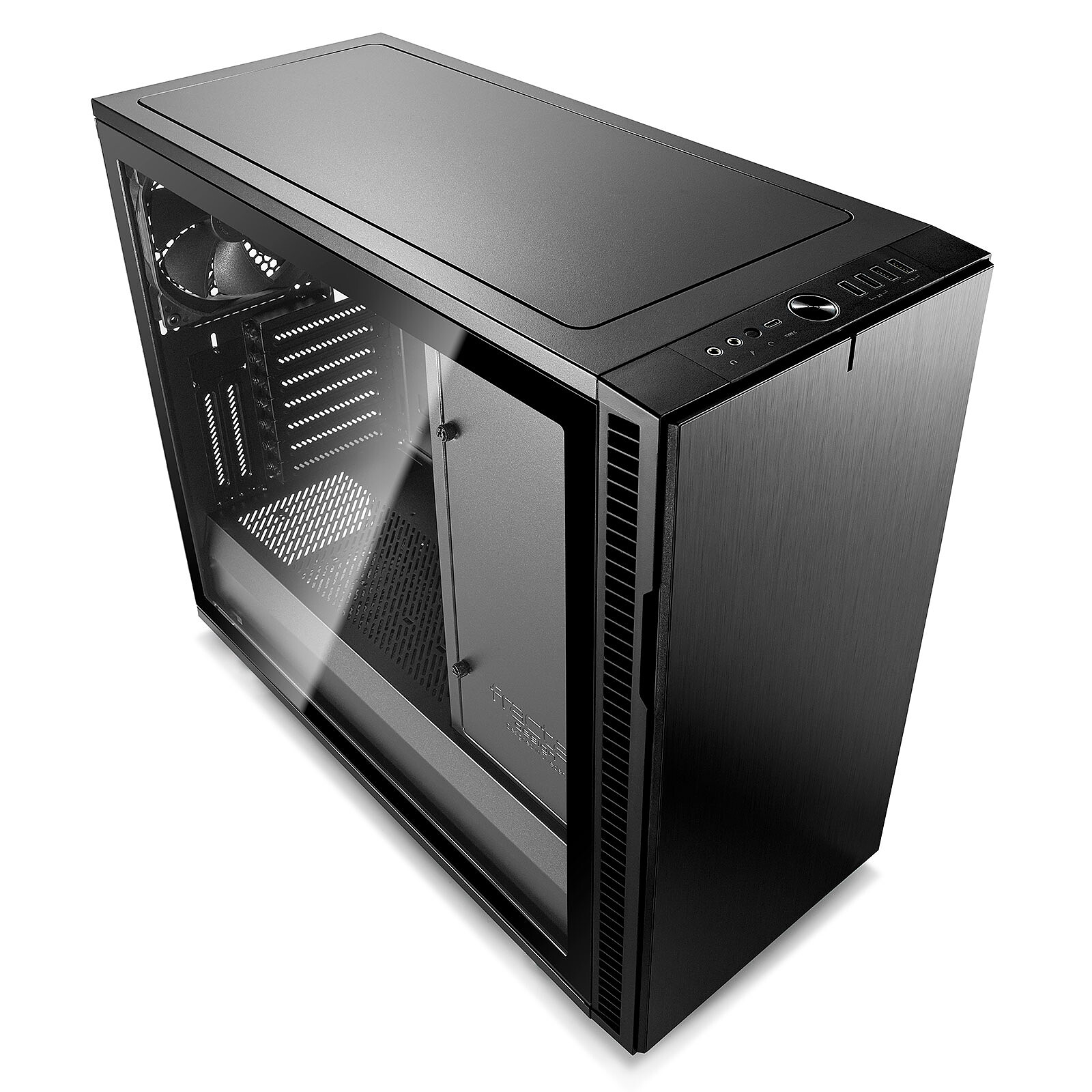 Fractal Design Define C Tempered Glass - Compact Mid Tower Computer Case -  ATX - High Airflow and Silent Computing with ModuVent Technology - 2X 120mm