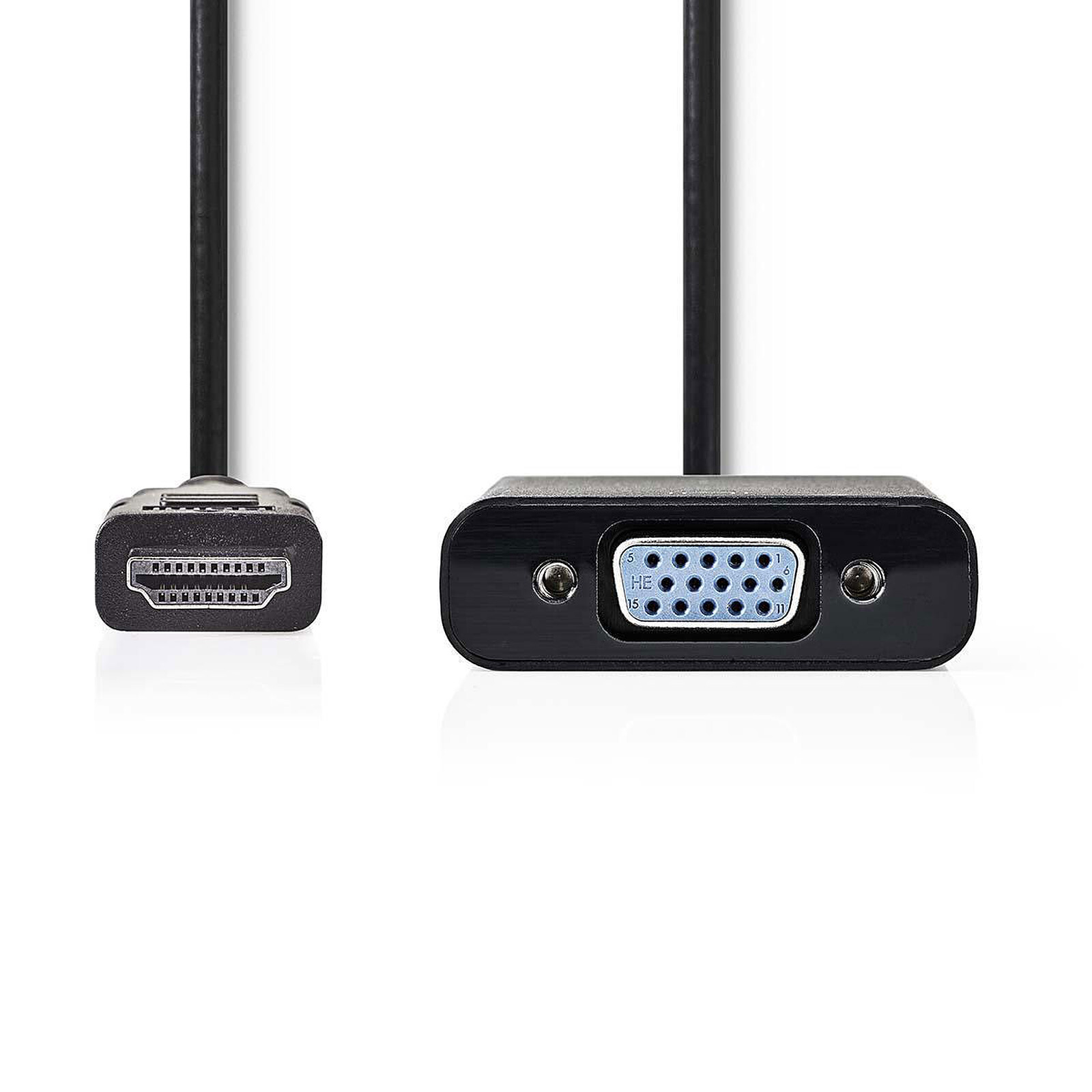 Nedis Câble HDMI vers VGA Noir (20 cm) - HDMI - Garantie 3 ans LDLC