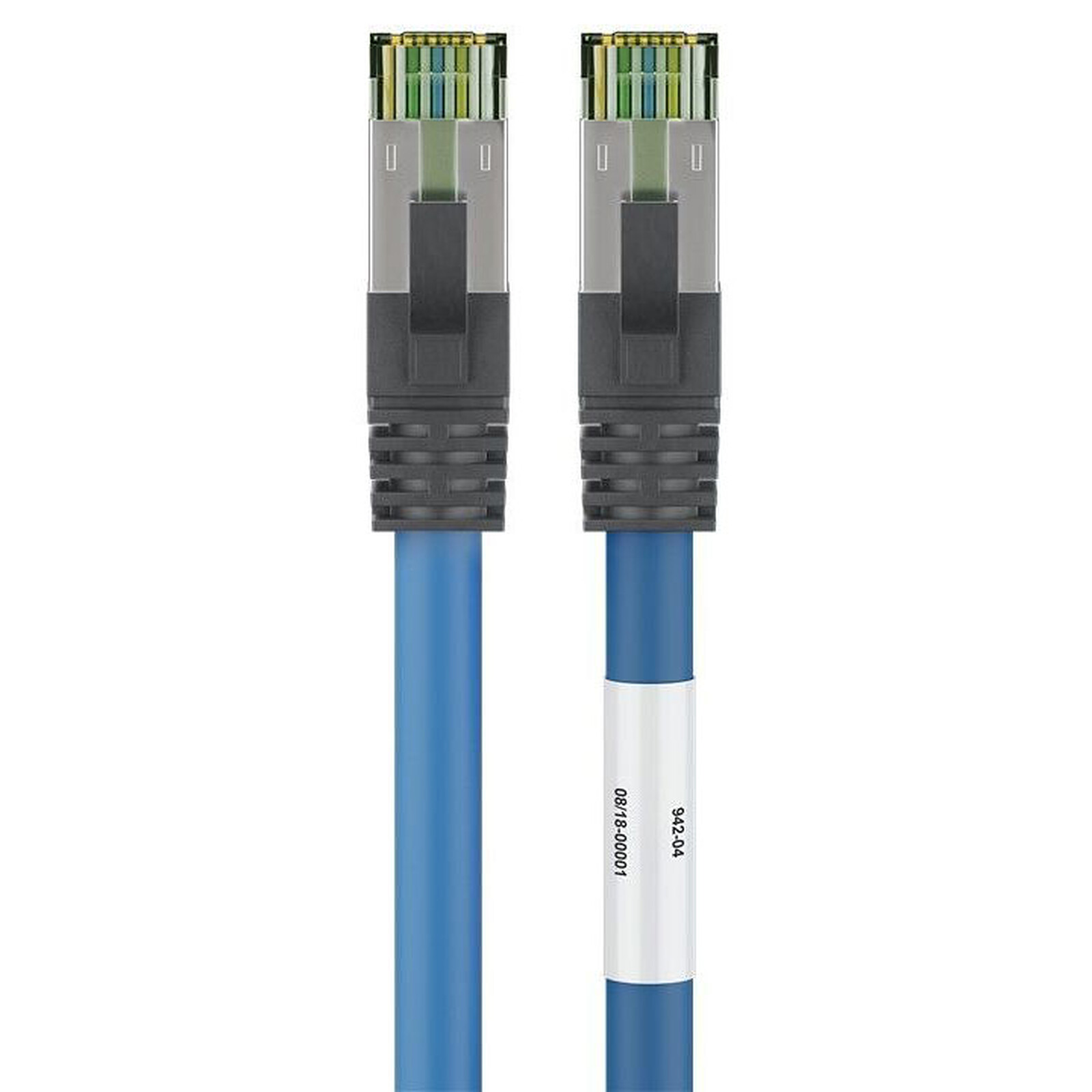 Goobay Câble RJ45 Cat 8.1 S/FTP 2 m (Bleu) - Câble RJ45 - Garantie
