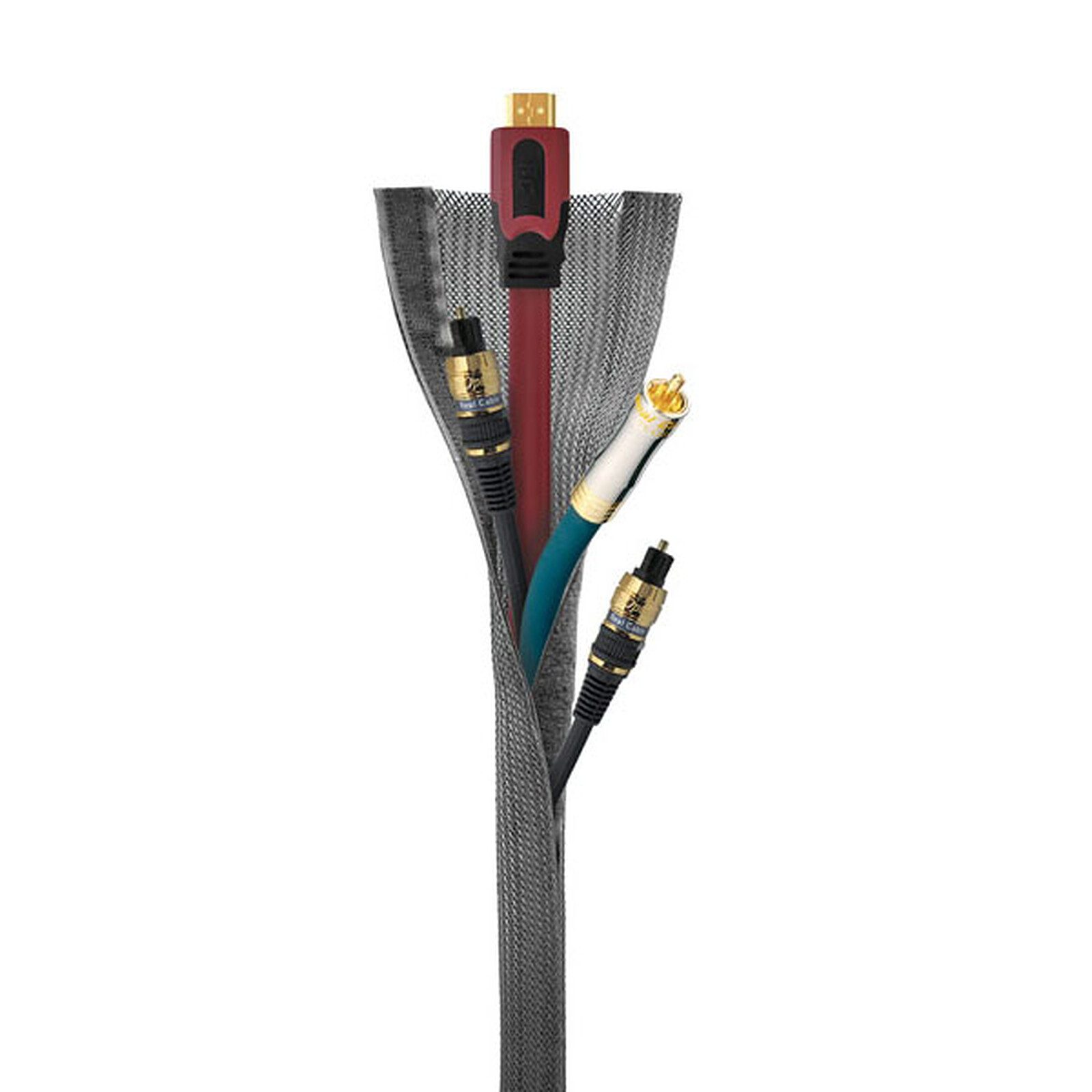 Gaine de rangement pour câbles - diamètre max. 100 mm - longueur 10 m  (coloris blanc) - Passe câble - Garantie 3 ans LDLC