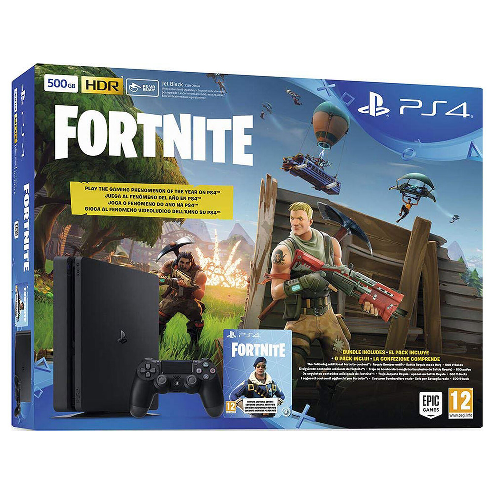 sony playstation 4 500 go noir fortnite - meilleure touche fortnite ps4