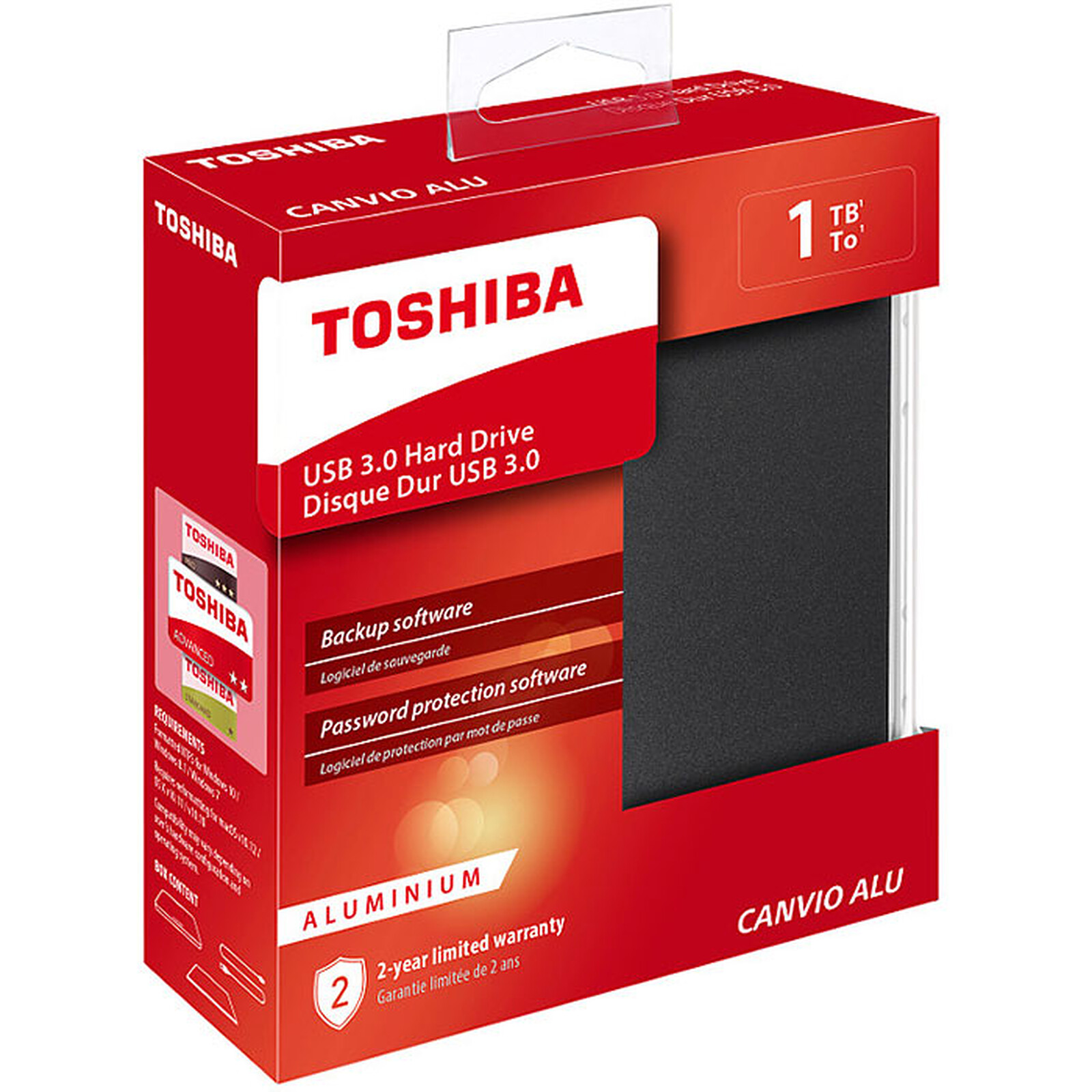 Toshiba Canvio Advance 1 To Noir - Disque dur externe - Garantie 3