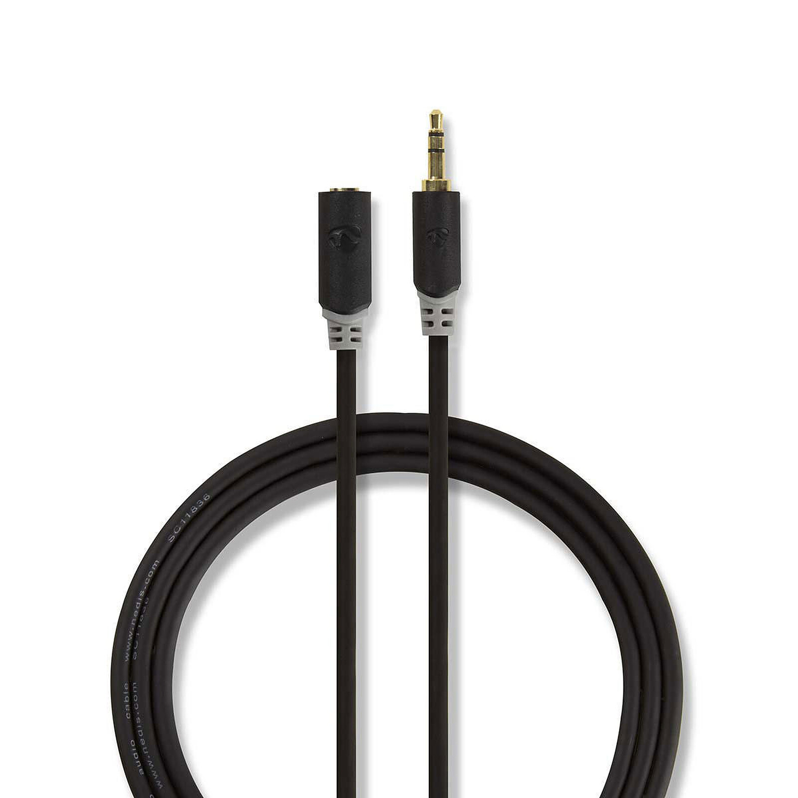 Cable alargador de jack de 3,5 mm Nedis (1 m) + Control de volumen