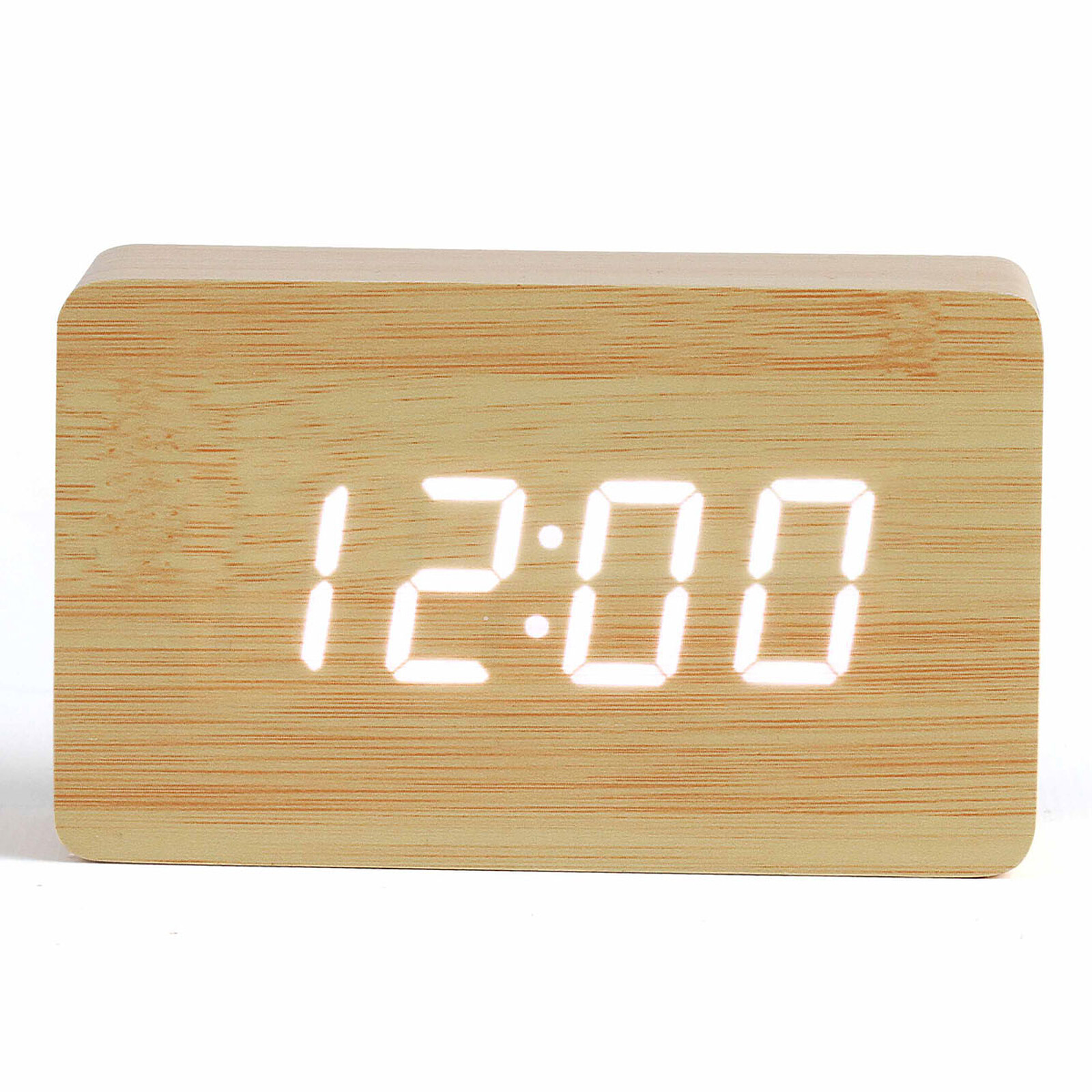 Reloj digital con aspecto de madera RV150