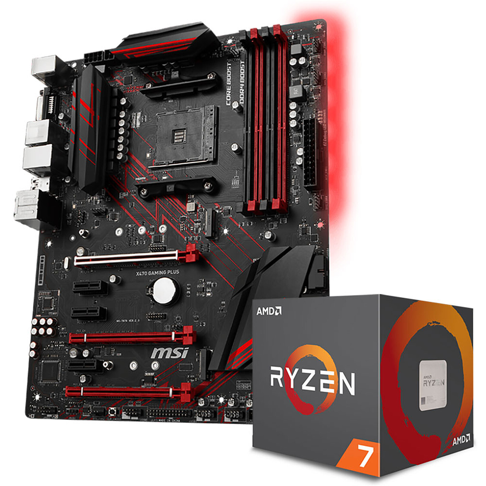 AMD Ryzen 7 2700X Wraith Prism Edition (3.7 GHz) + MSI X470 GAMING PLUS -  Processeur - Garantie 3 ans LDLC