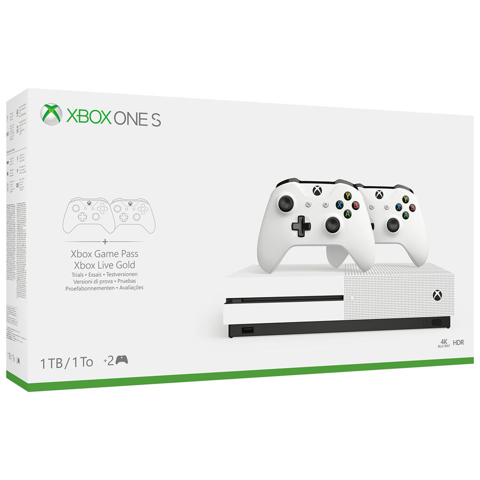 Microsoft Xbox One S (1 To) + 2ème Manette - - Garantie 3 ans LDLC