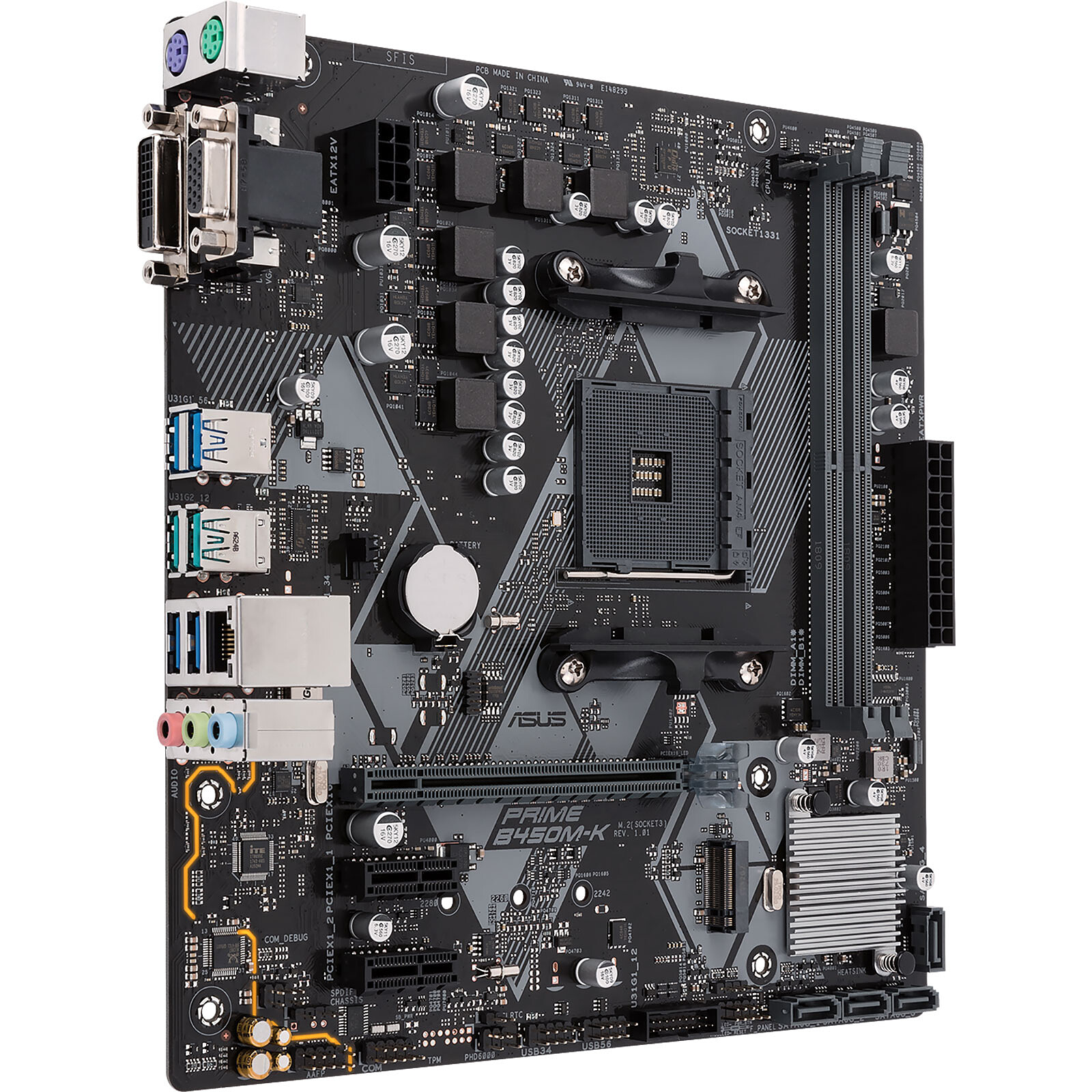 ASUS PRIME B450M-A RYZEN 2600 Pack placa base Asus y procesador AMD 