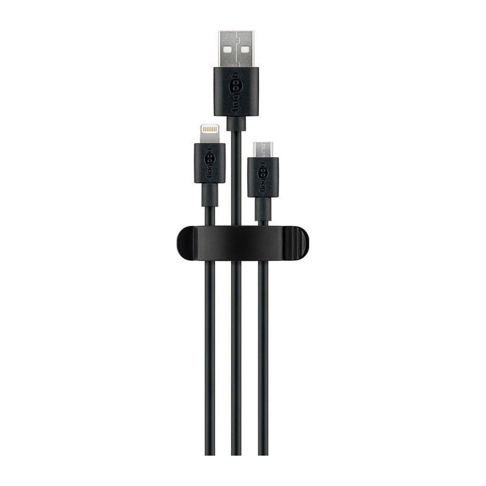 Goobay Cable Management Clip Set - Noir - Serre câble - Garantie 3 ans LDLC