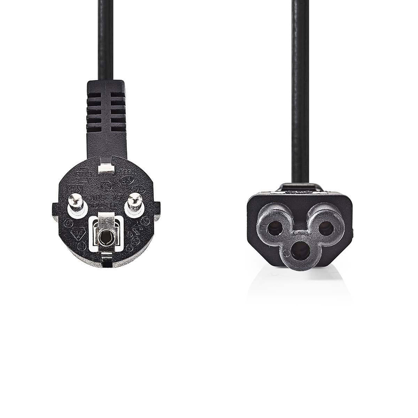 Nedis Rallonge électrique coudée noire - 5 mètres - Câble Secteur