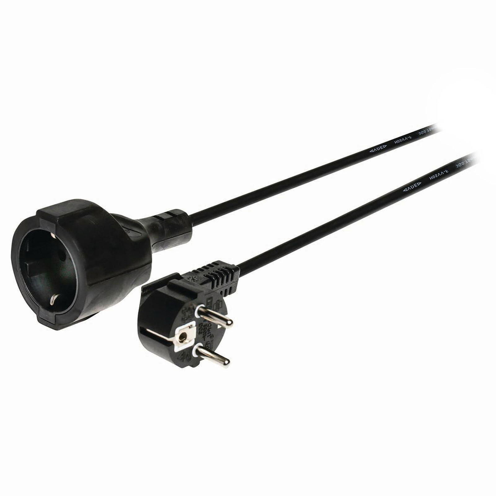 Nedis Rallonge électrique droite noire - 3 mètres - Câble Secteur -  Garantie 3 ans LDLC