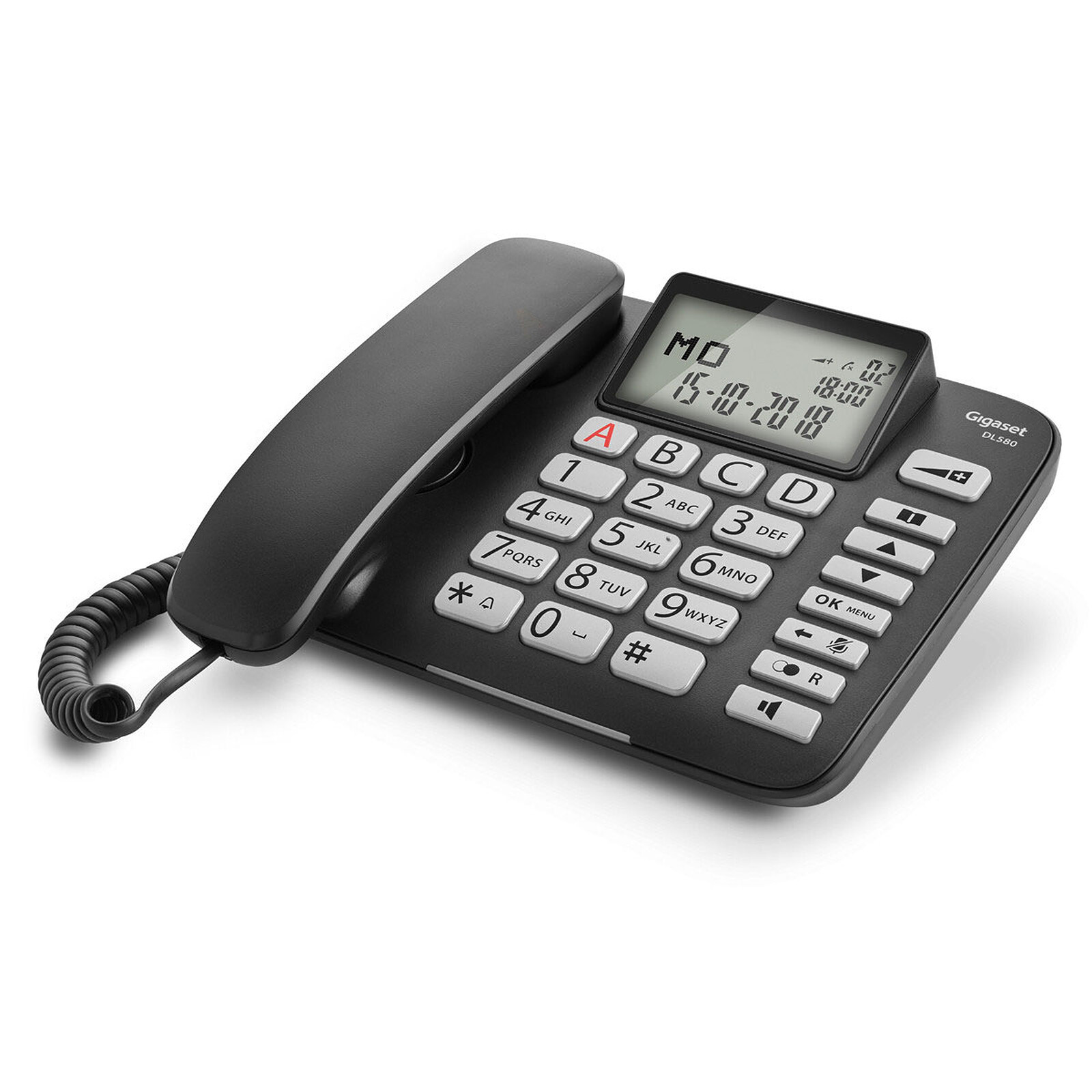 Gigaset DA710 - téléphone filaire - noir
