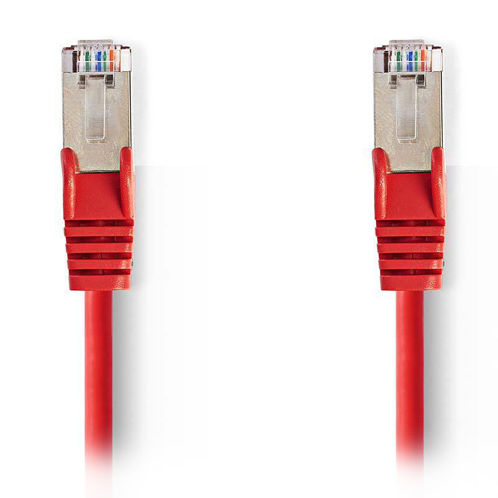 Cavo Ethernet Patch RJ45 Cat5e FTP - 0,15 Metri - Rosso - Rame Puro - Garanzia 20 Anni