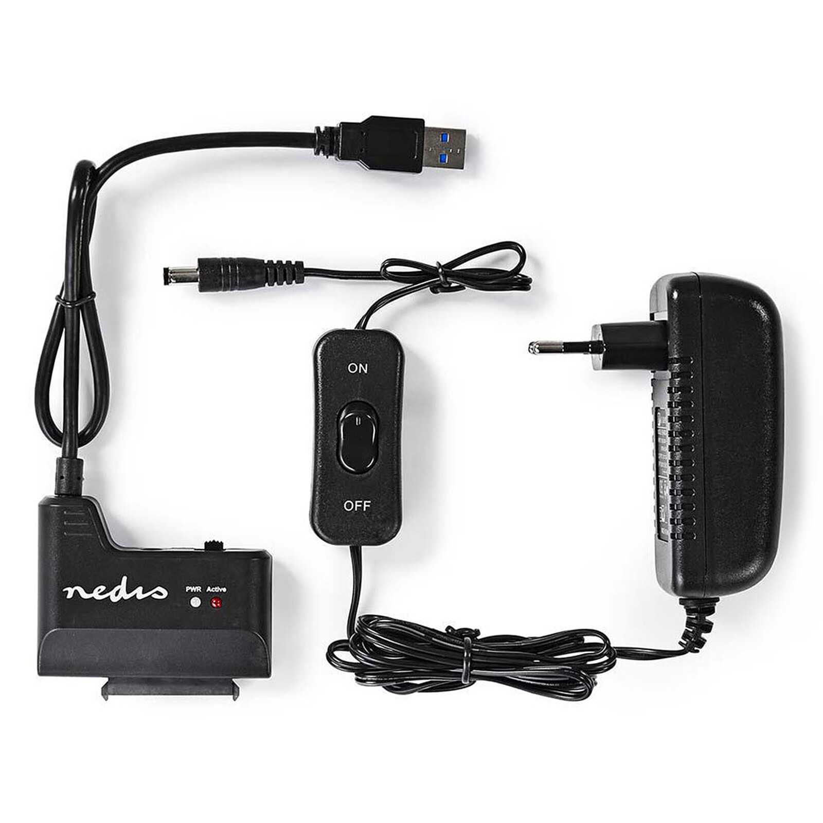 Adaptateur et convertisseur GENERIQUE CABLING® Câble Adaptateur USB 3.0  vers disque dur SATA 22 broches 2,5"" avec câble  d'alimentation USB