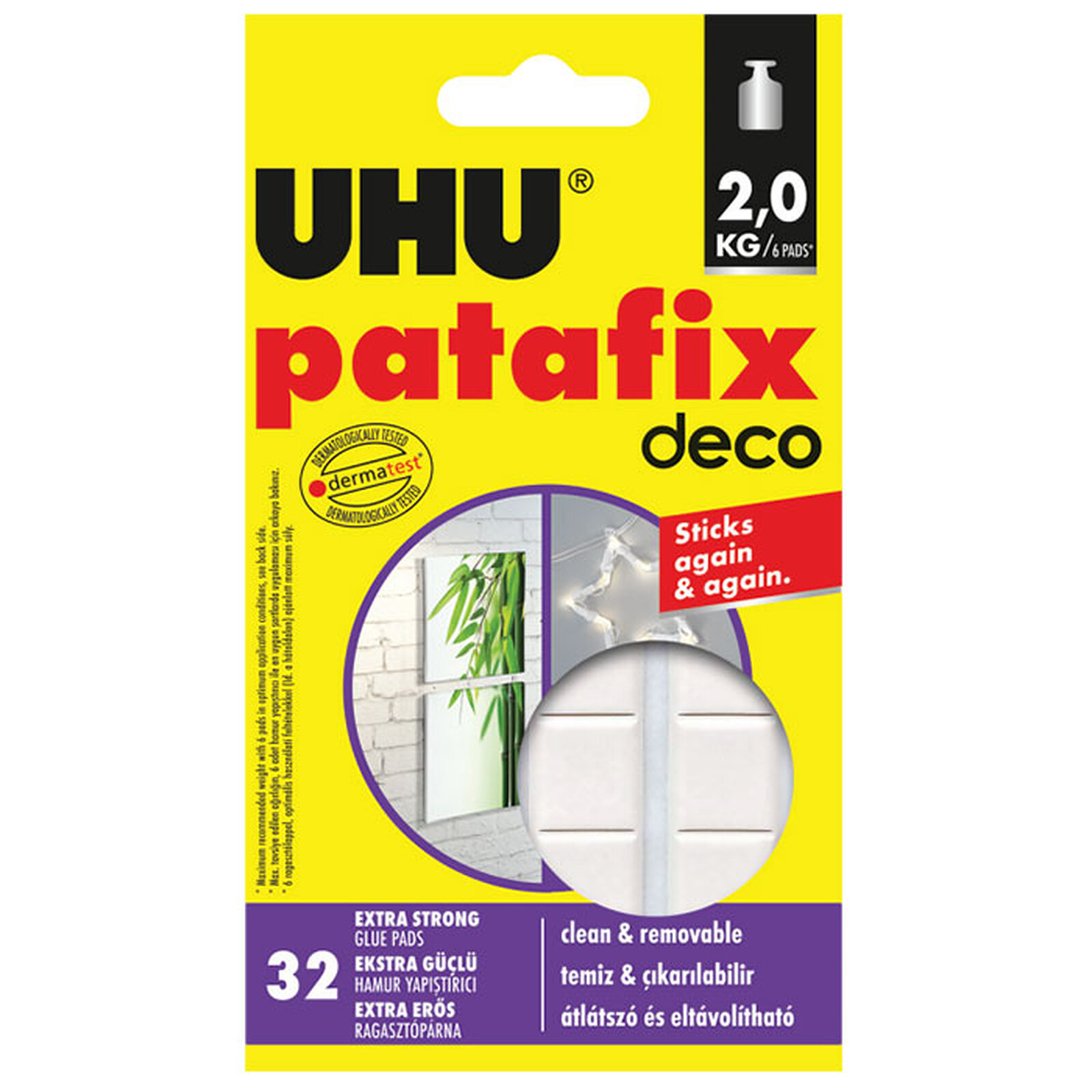 UHU Patafix Deco 32 Pastilles Super-fortes - Ruban adhésif & colle - LDLC