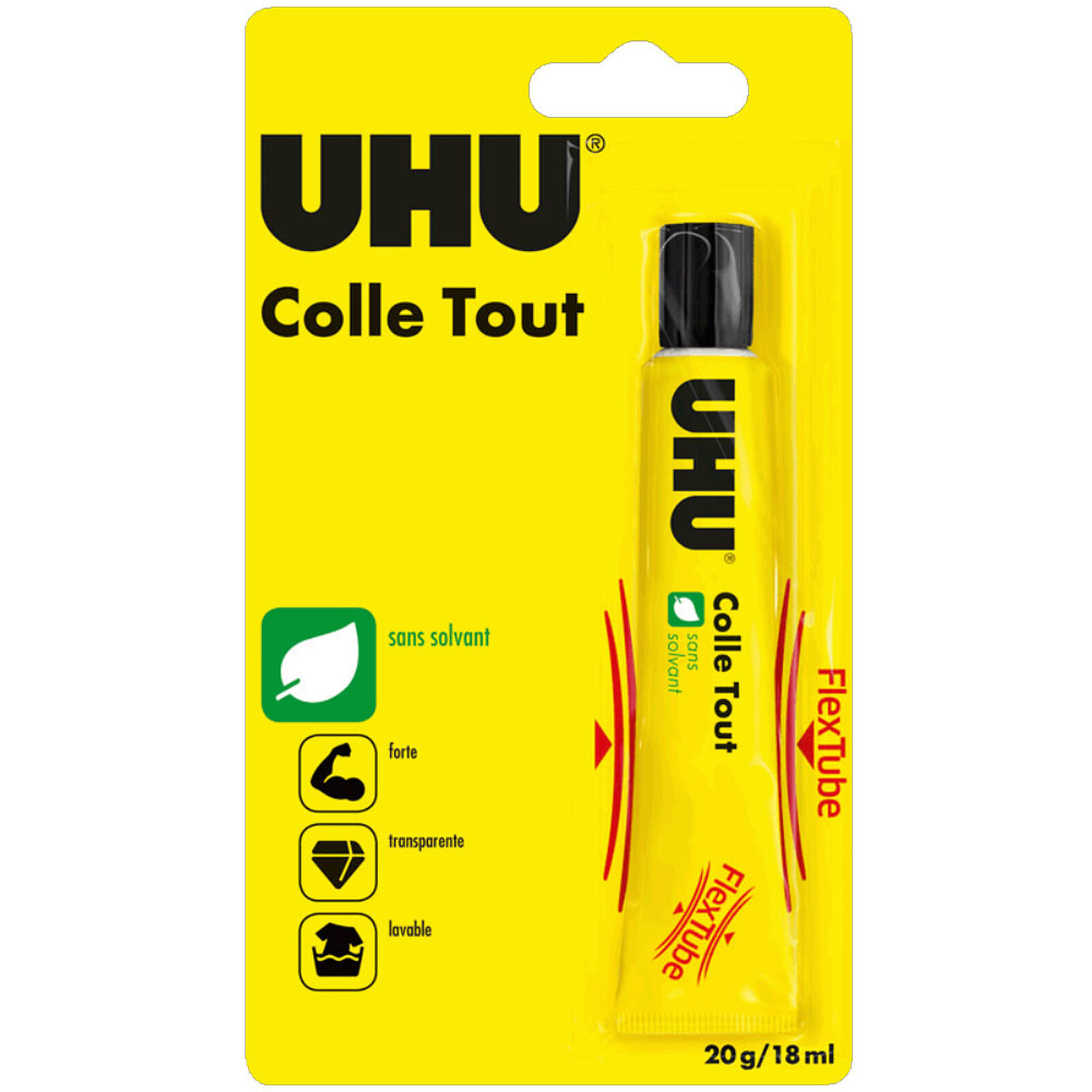 Colle liquide avec solvant UHU : Le flacon de 35ml à Prix Carrefour