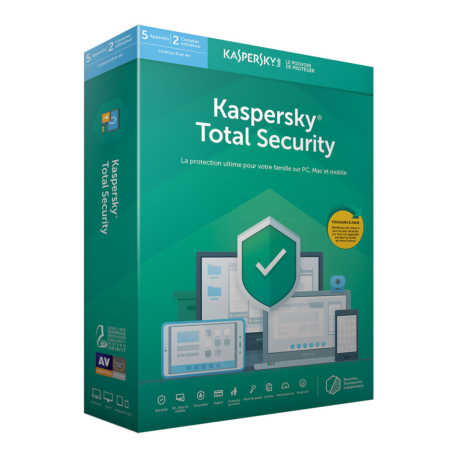 Kaspersky Total Security 2019 Licence 5 Postes 1 An Logiciel