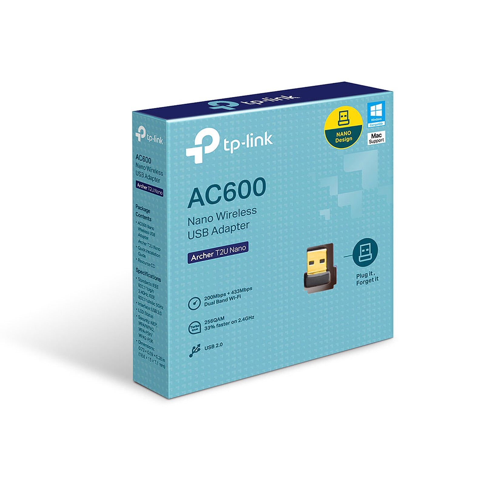 Adaptateur Wifi AC600Mbps Sans Fil Dual Bande 2.4 / 5Ghz USB 2.0