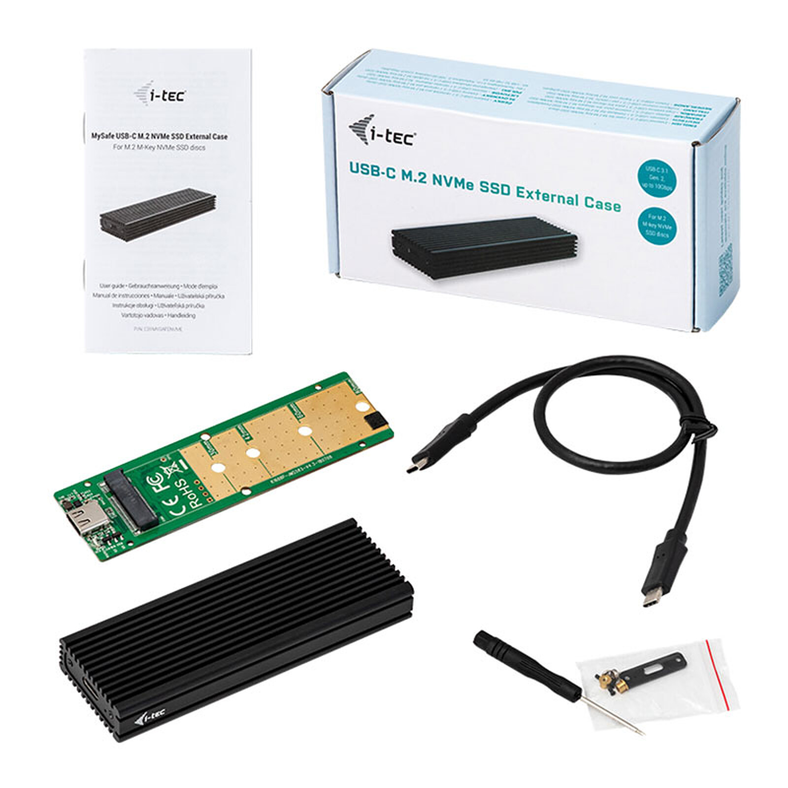 Boitier externe Advance STEEL DISK SSD/HD 2.5 SATA - USB 3.0 Noir Alu