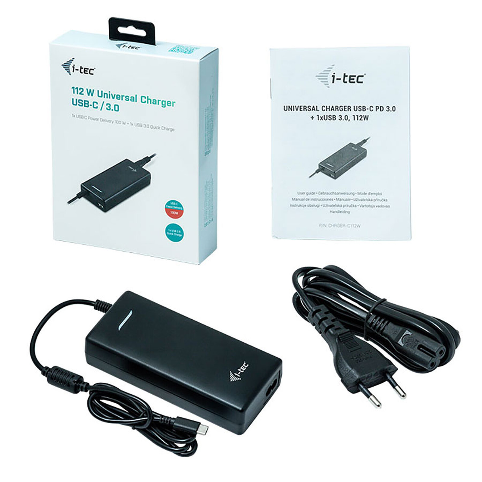 i-tec Universal Charger USB-C Power Delivery 3.0 + 1 x USB 3.0, 112 W - USB  - Garantie 3 ans LDLC