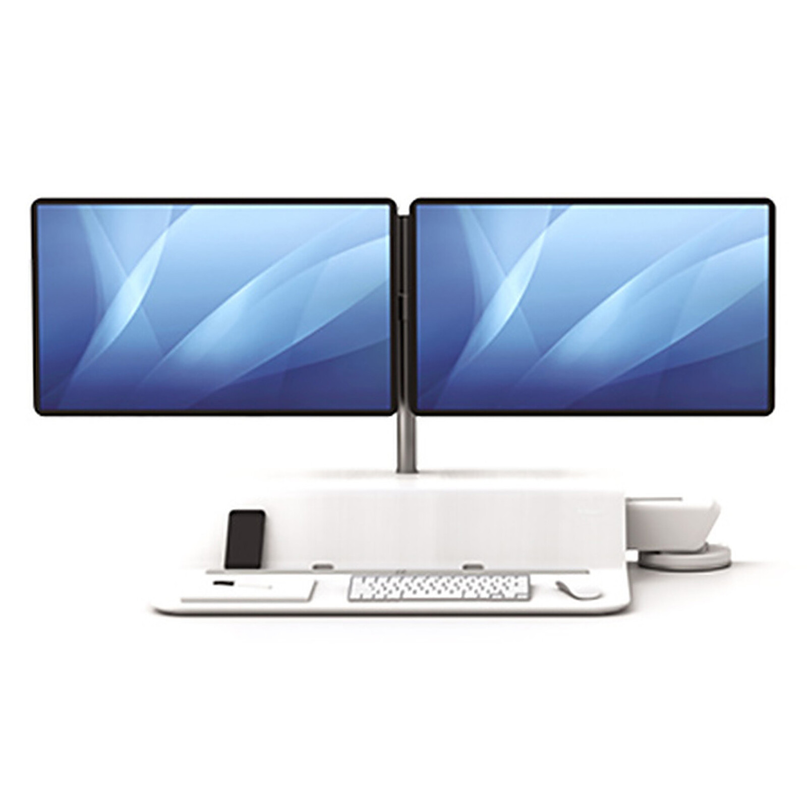 Fellowes Lotus RT Double Standing Workstation White - Arm & Mount ...