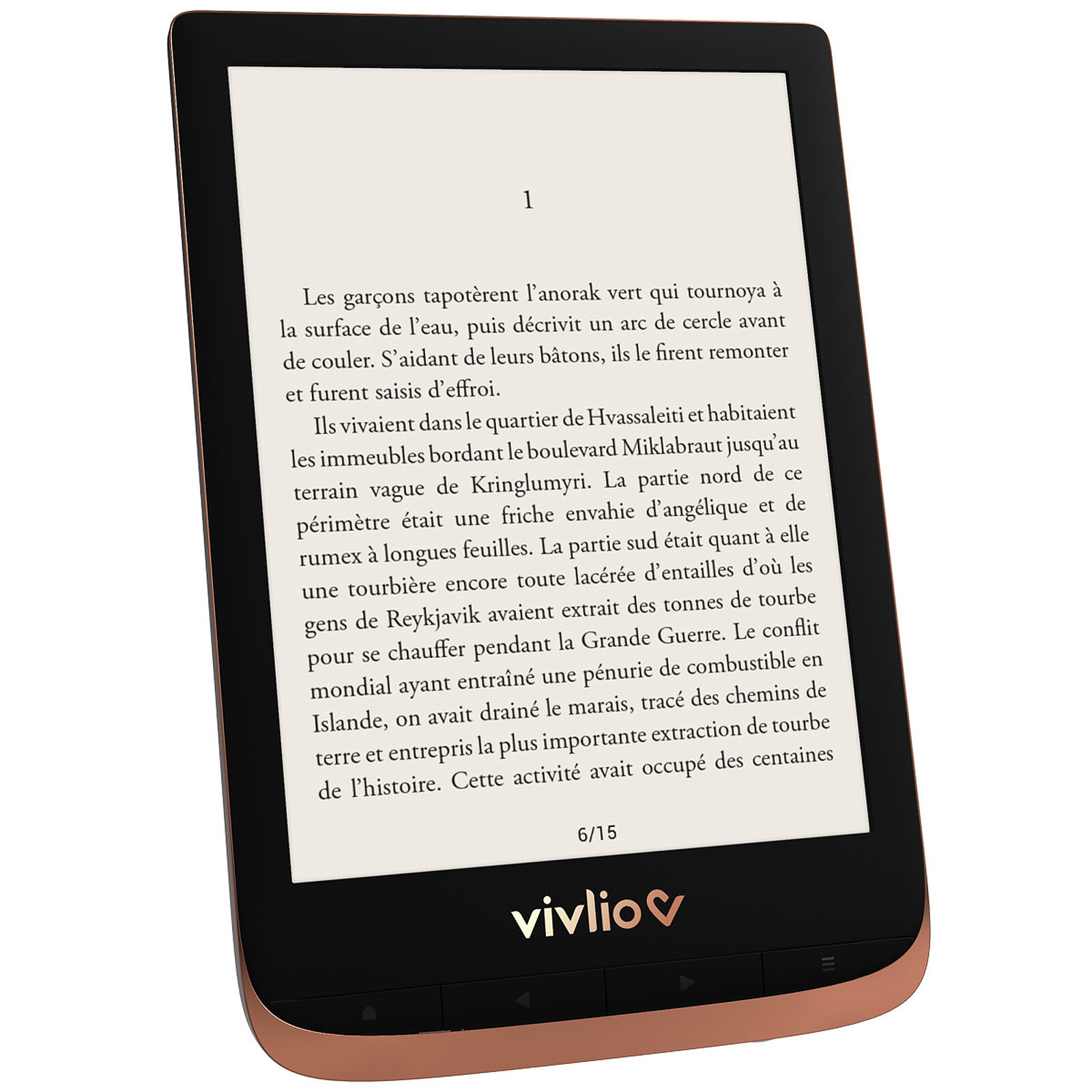 Vivlio Touch HD Plus Copper/Black FREE eBook Pack - E-reader