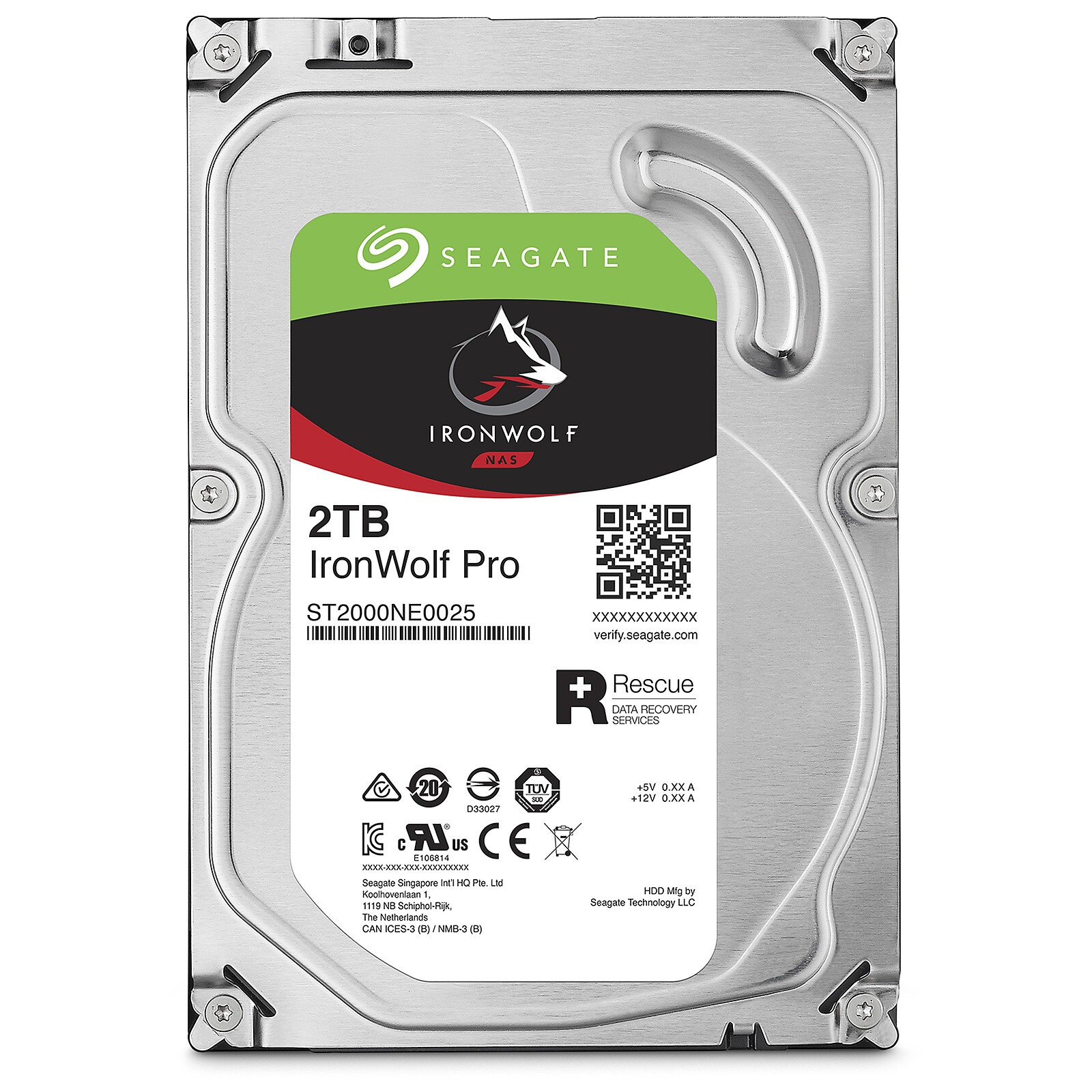 Seagate IronWolf Pro ST20000NT001 disque dur 3.5 20 To
