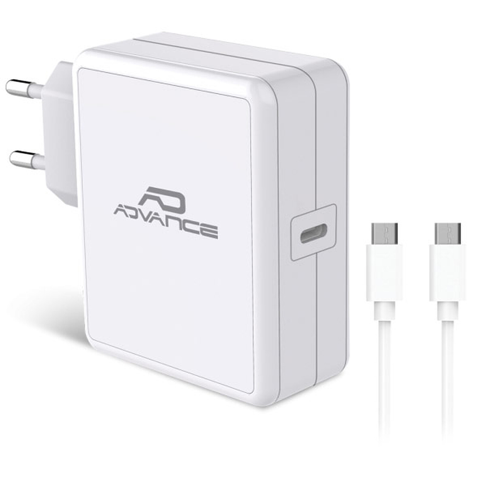 Advance PowerFlex Chargeur mural USB-C 65W (Blanc) - USB