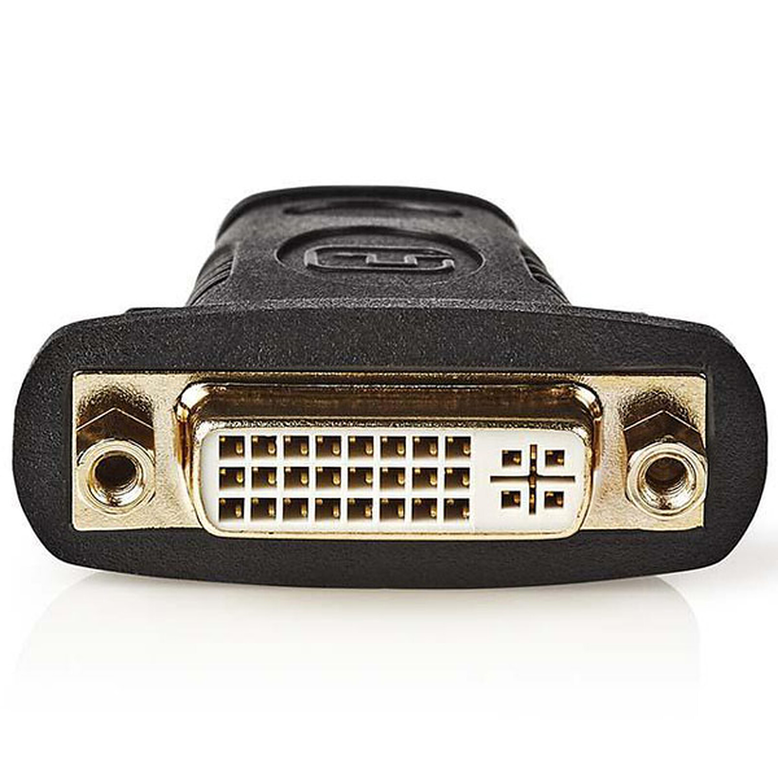 Duttek Adaptateur DVI vers HDMI orange HDMI femelle vers DVI mâle avec convertisseur Full HD plaqué or 1080p 