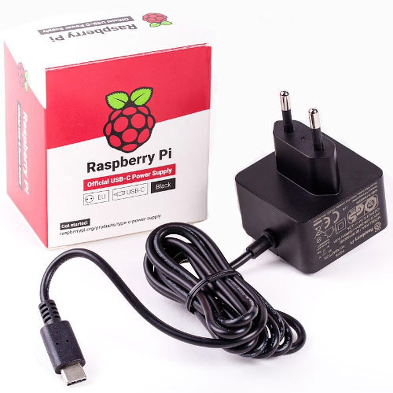 Raspberry Pi 3 modèle B + adaptateur d'alimentation 5V 3A avec