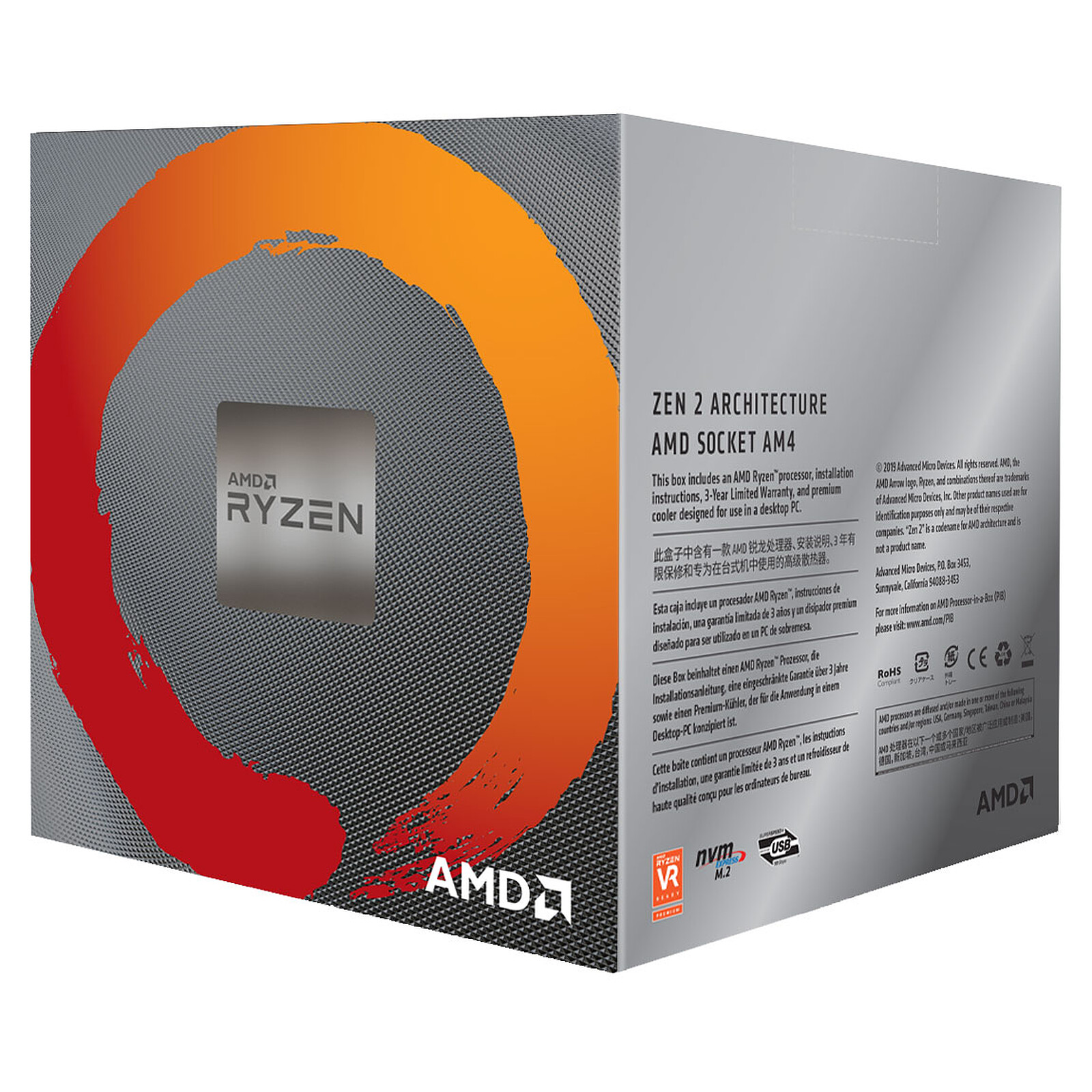 AMD Ryzen 7 3700x 4 4GHz AM4 36MB Cache Wraith Prism 