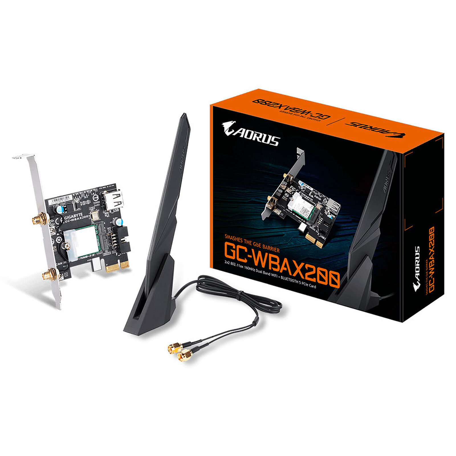 450Mbps Carte Réseau Sans Fil WiFi PCI-E LAN Carte Antennes PC de