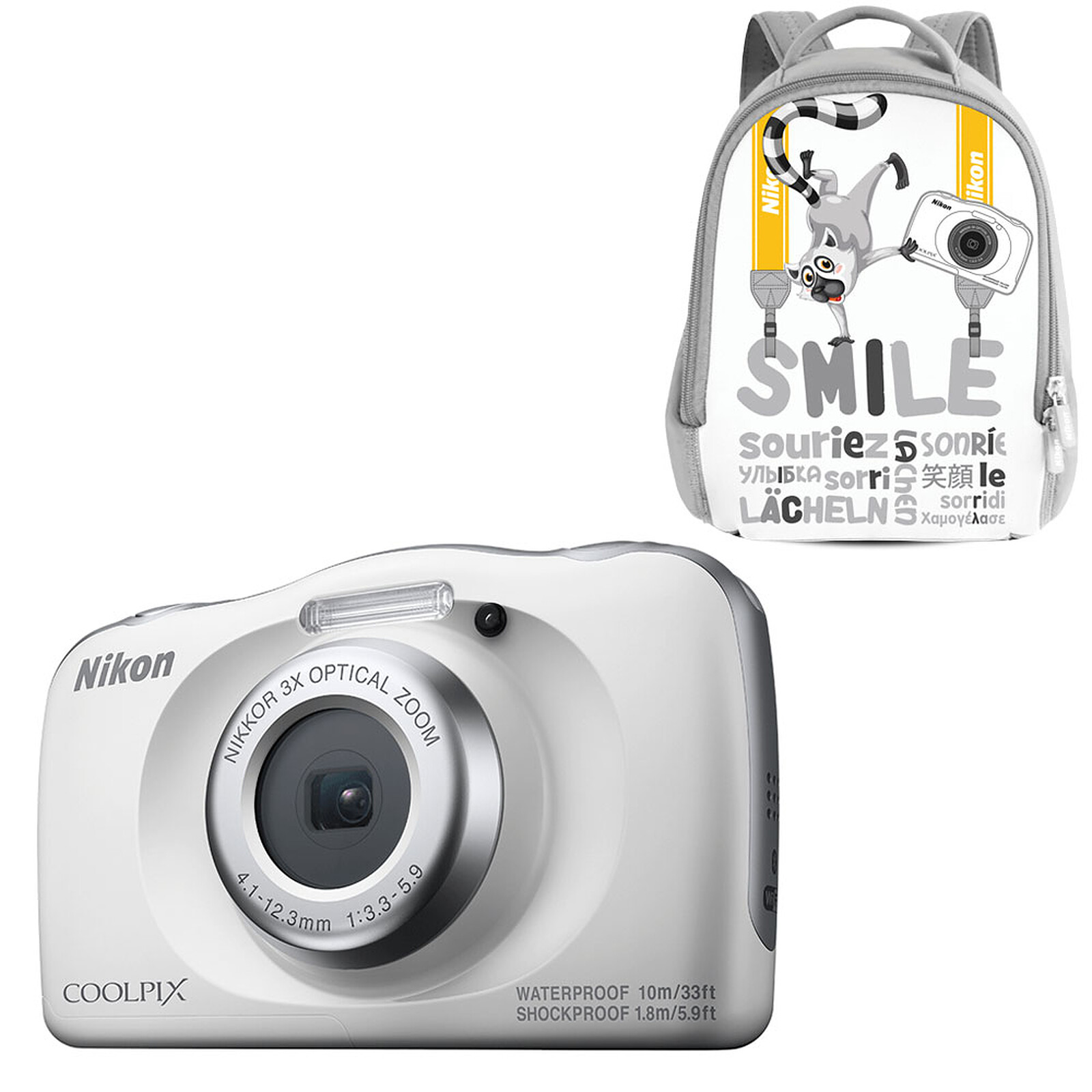 Nikon Coolpix W150 White Backpack - Compact camera - LDLC 3-year