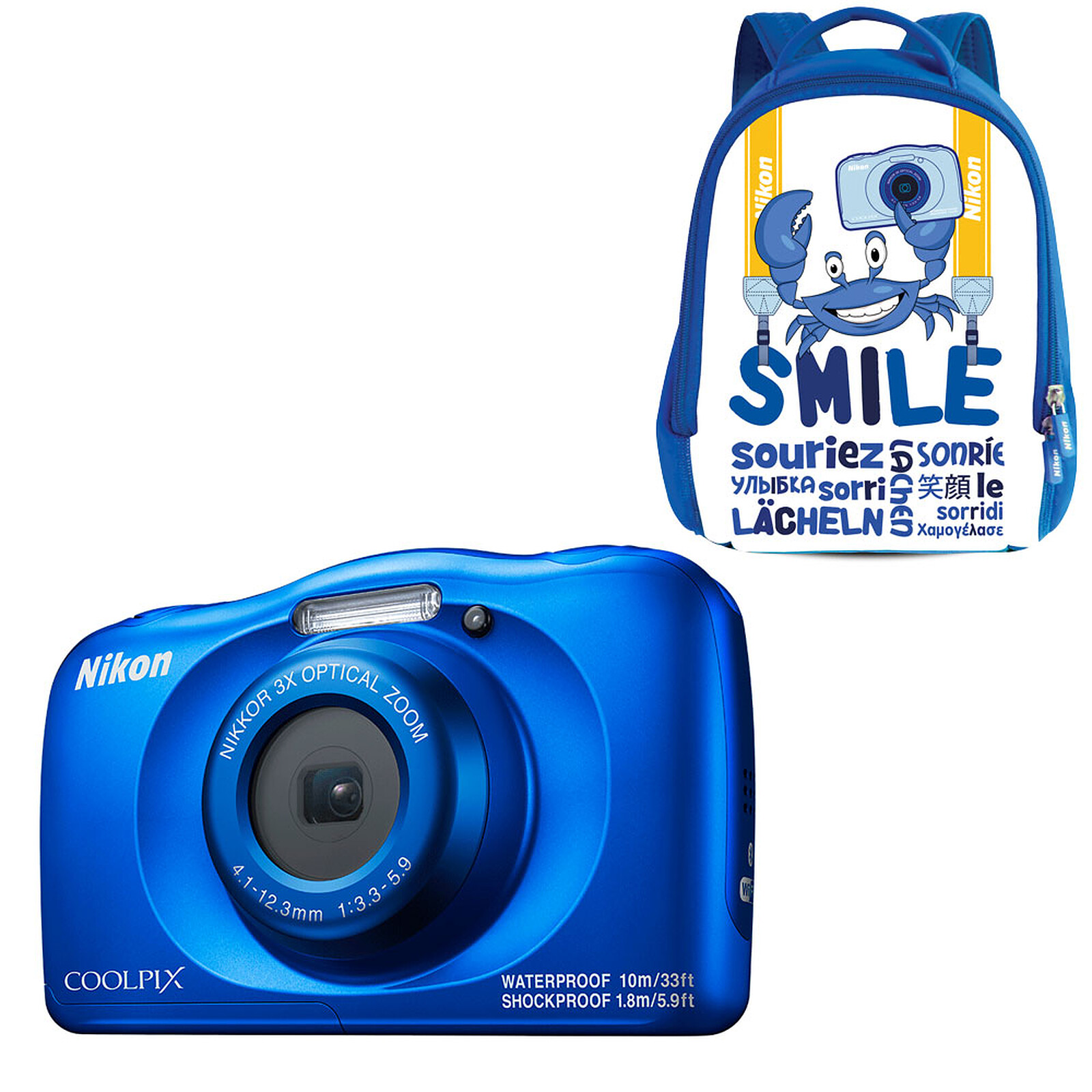 カメラ デジタルカメラ Nikon Coolpix W150 Blue Backpack - Compact camera Nikon on LDLC 