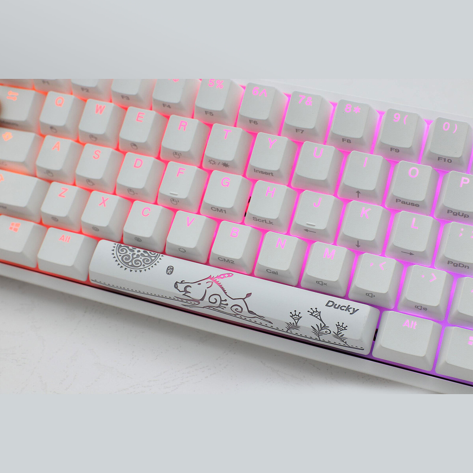 Ducky Channel One 2 Mini RGB White (Cherry MX Red) - Keyboard Ducky Channel on LDLC
