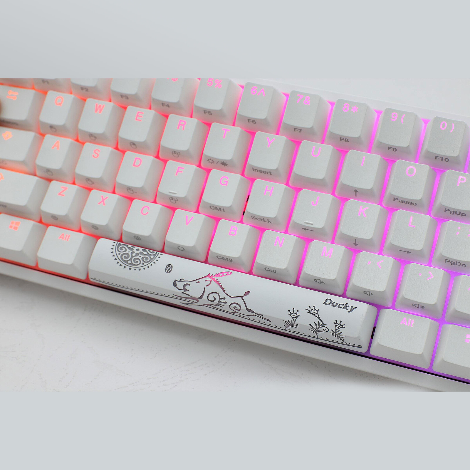 white mechanical keyboard cherry mx brown