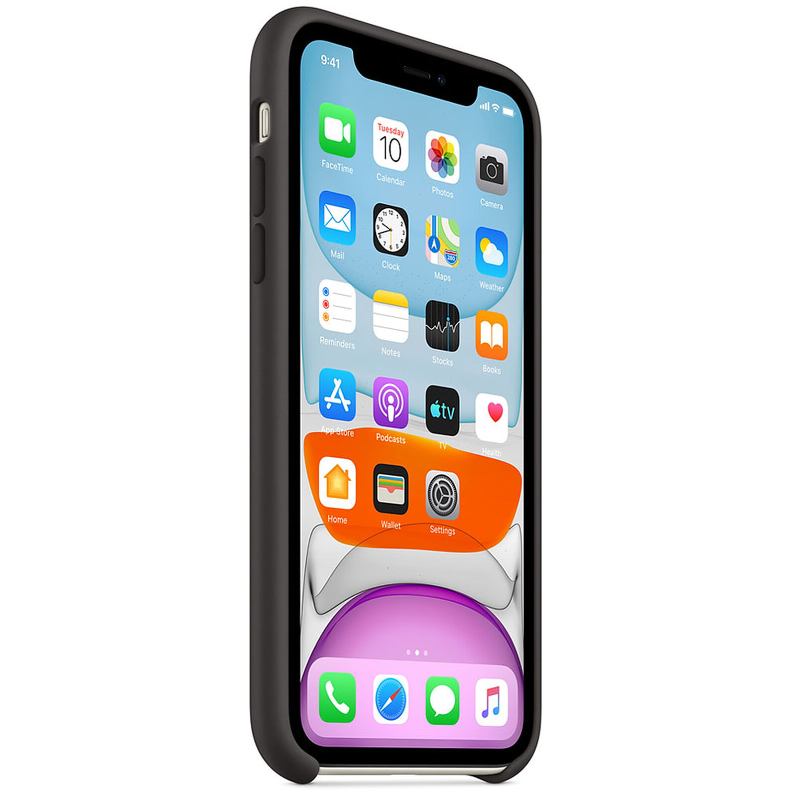  Apple Funda de silicona para iPhone 11, color negro : Celulares  y Accesorios