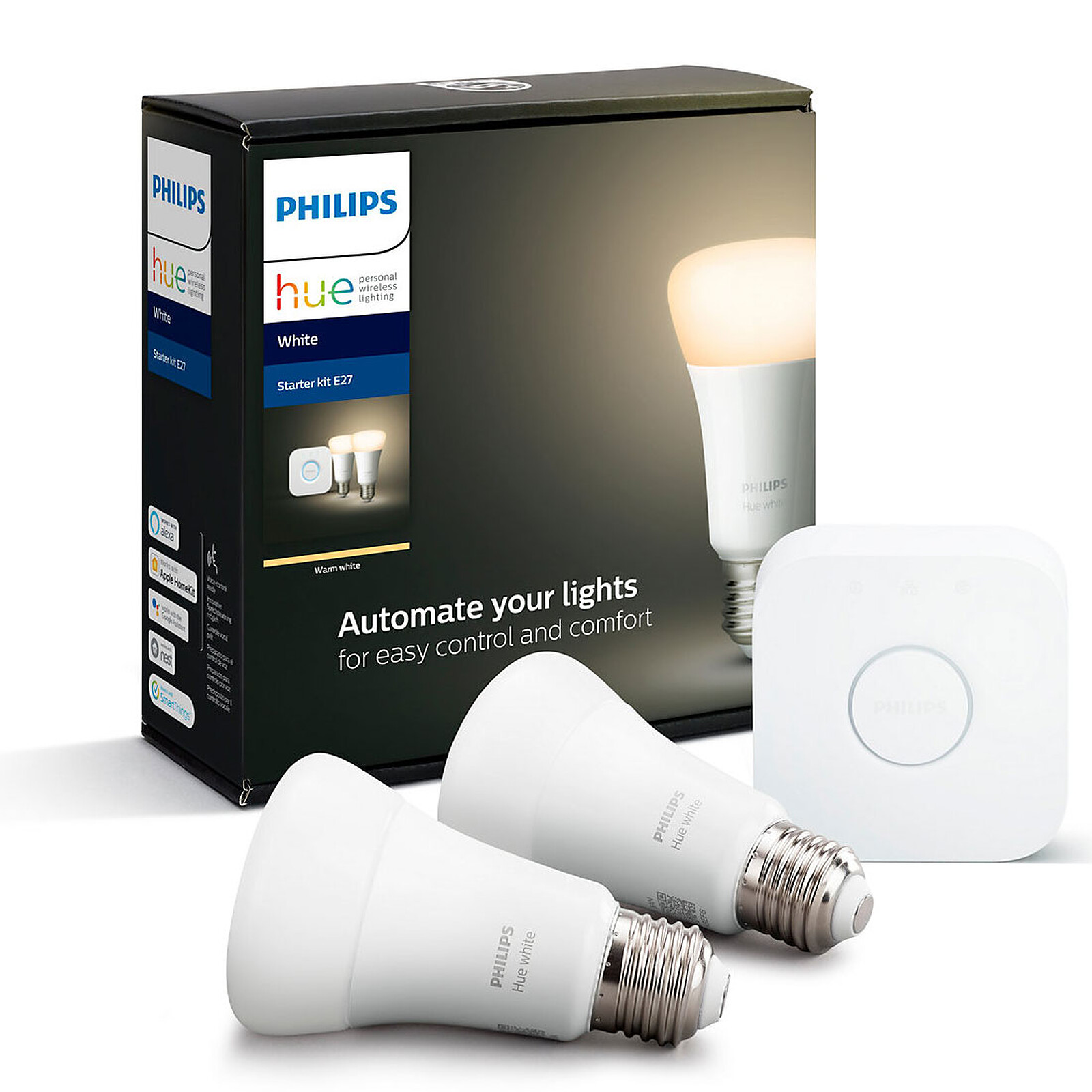 Philips Hue Blanco y Color E27 A60 11 W Bluetooth x 2 - Bombillas  inteligentes - LDLC