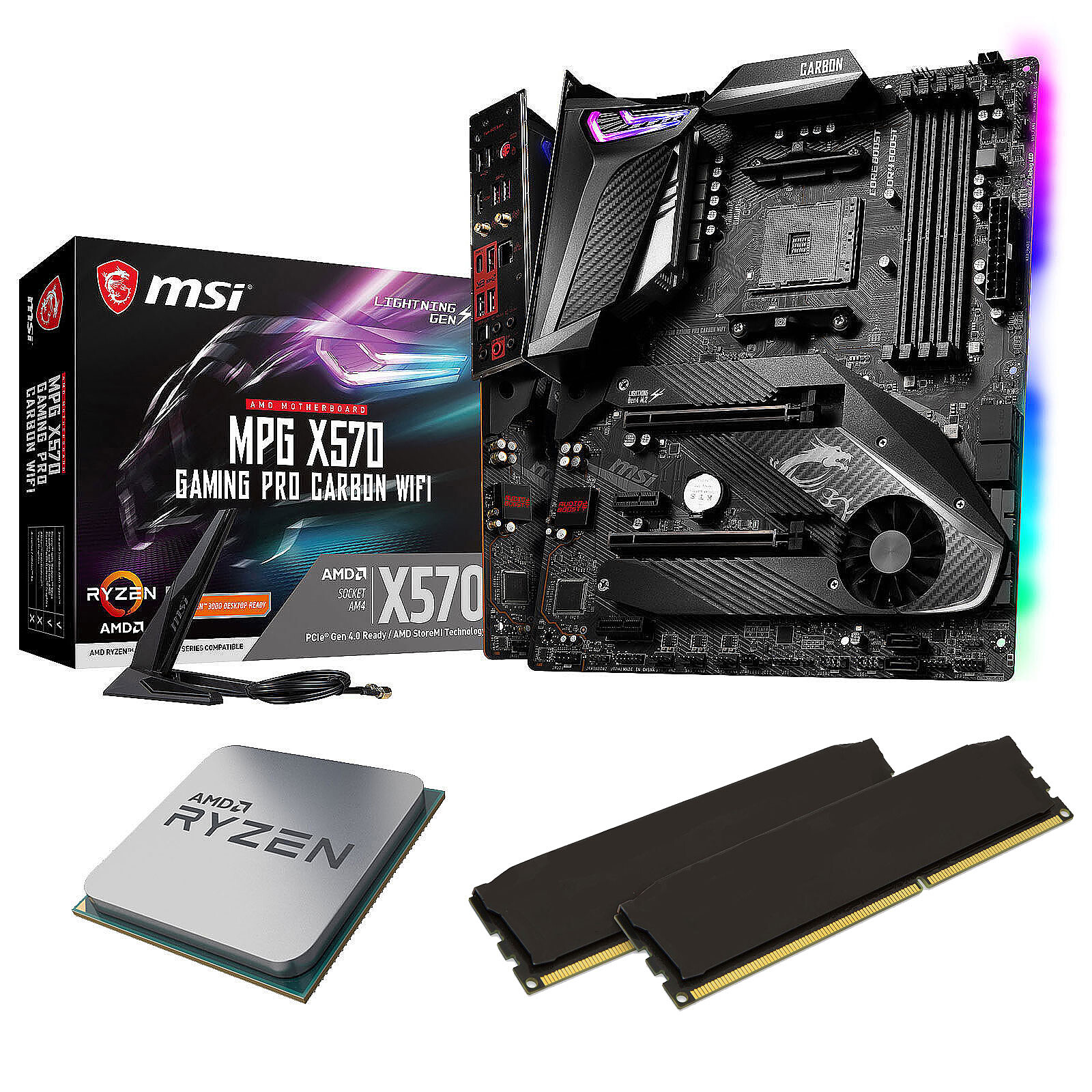 Kit Upgrade PC AMD Ryzen 9 3900X MSI MPG X570 GAMING PRO CARBON