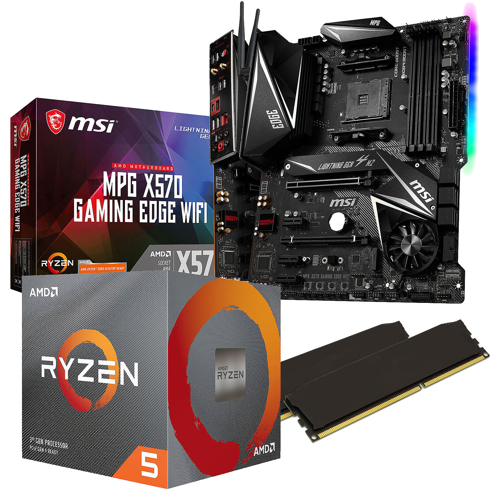 PC Upgrade Kit AMD Ryzen 5 MSI MPG X570 GAMING EDGE WIFI 16 GB - Upgrade bundles MSI on LDLC | Holy Moley