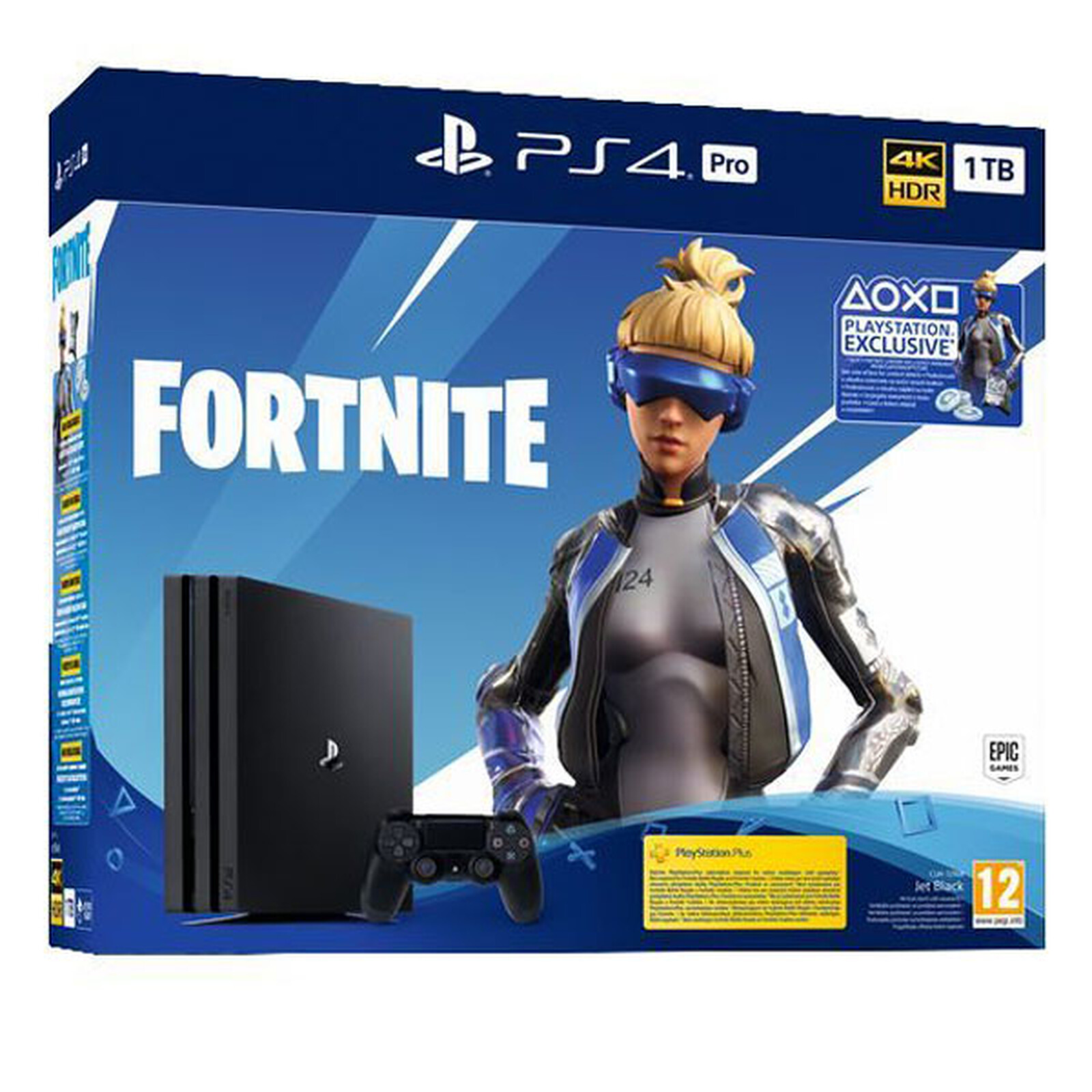 Sony PlayStation 4 Pro (1 To) Noir + Fortnite - Console PS4